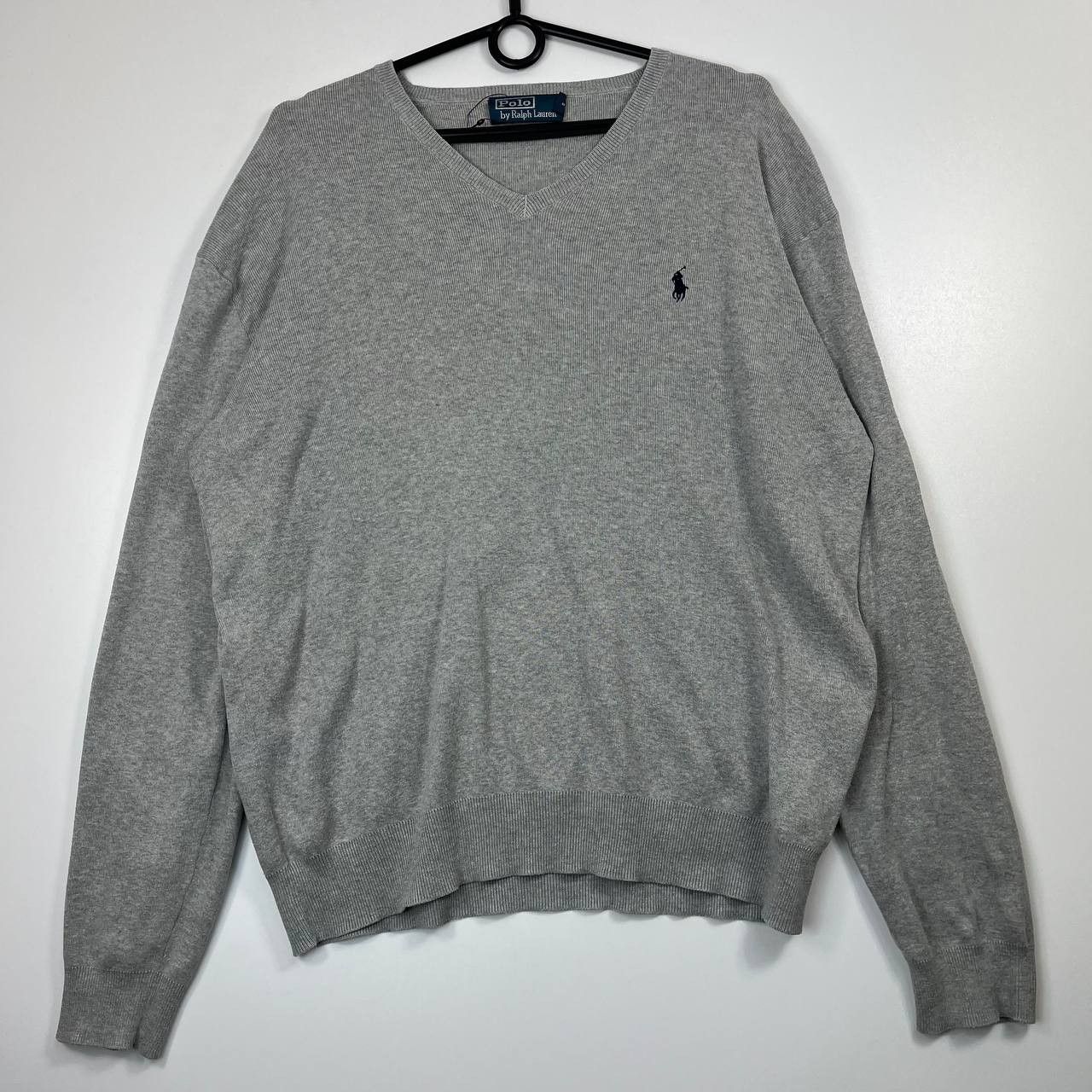 Polo Ralph Lauren Polo Ralph Lauren V Neck Sweater Grey Knit Jumper Size M Size US M / EU 48-50 / 2 - 1 Thumbnail