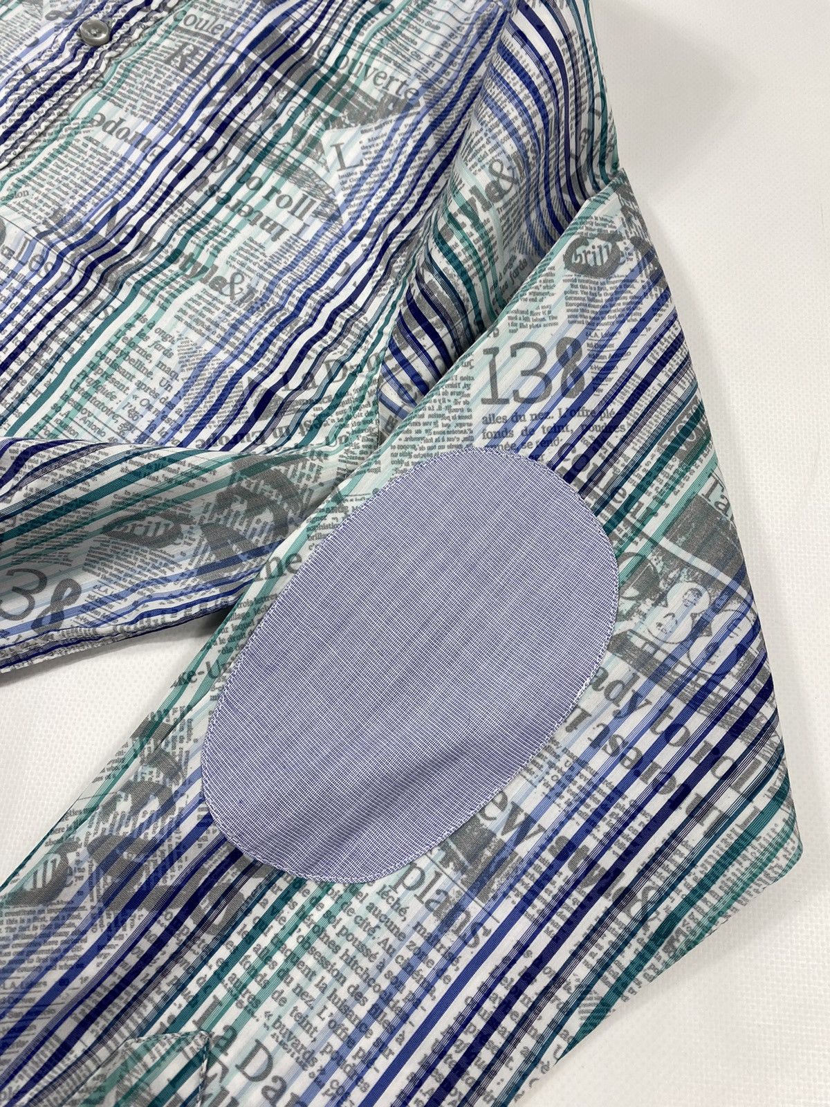 Desigual 🔥LASTDROP🔥 Newspaper Gazette Galliano Style Striped Shirt Size US S / EU 44-46 / 1 - 8 Thumbnail
