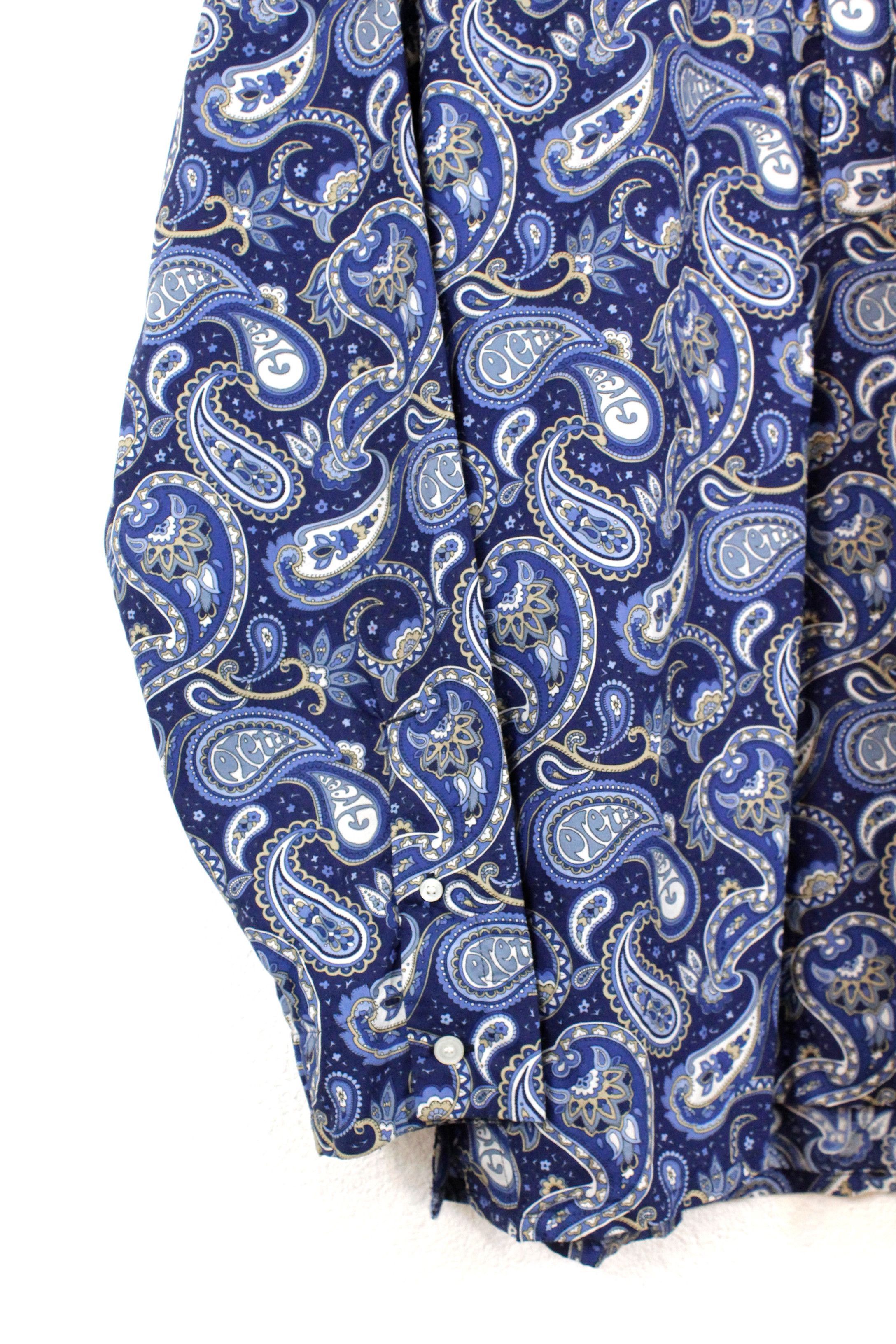 Pretty Green Pretty Green Paisley Printed Band Collar Pullover Shirt Size US L / EU 52-54 / 3 - 3 Thumbnail