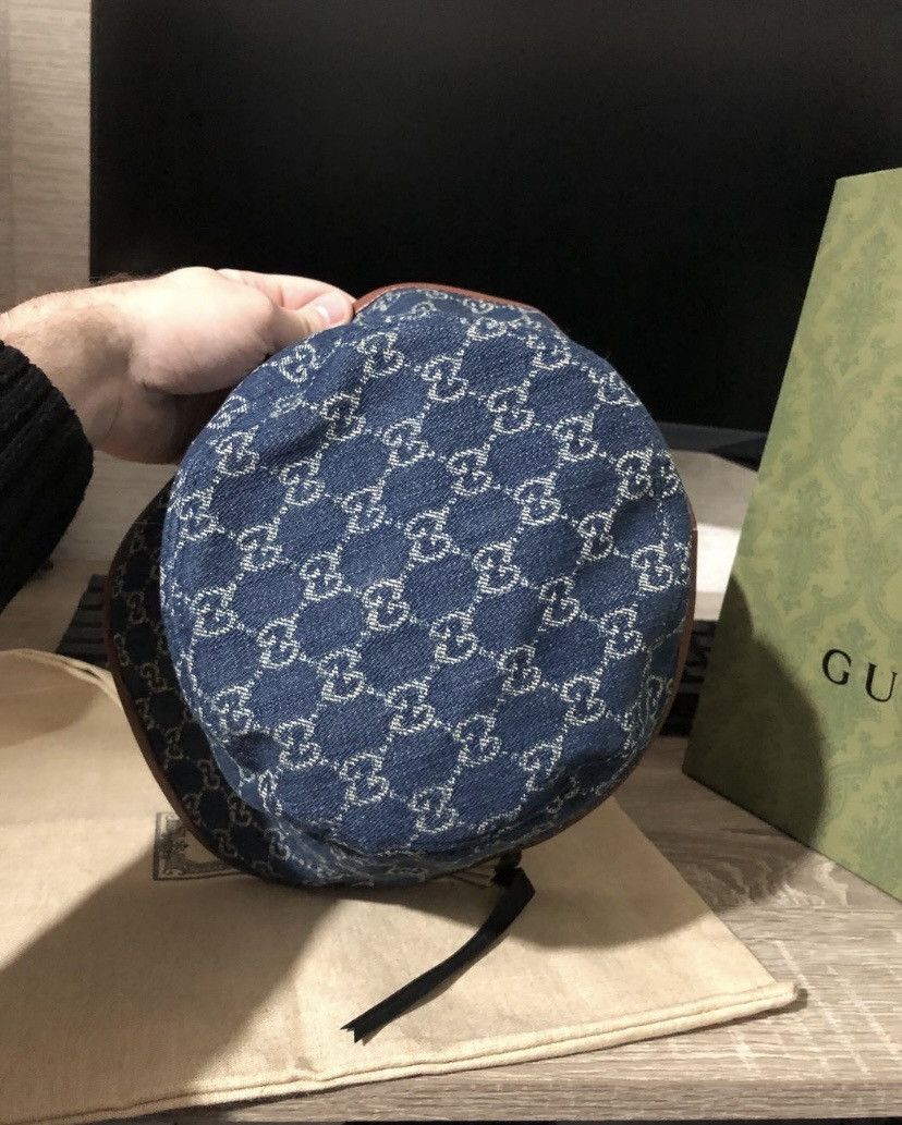 Gucci Gucci GG Supreme Demim Bucket Hat Size ONE SIZE - 2 Thumbnail