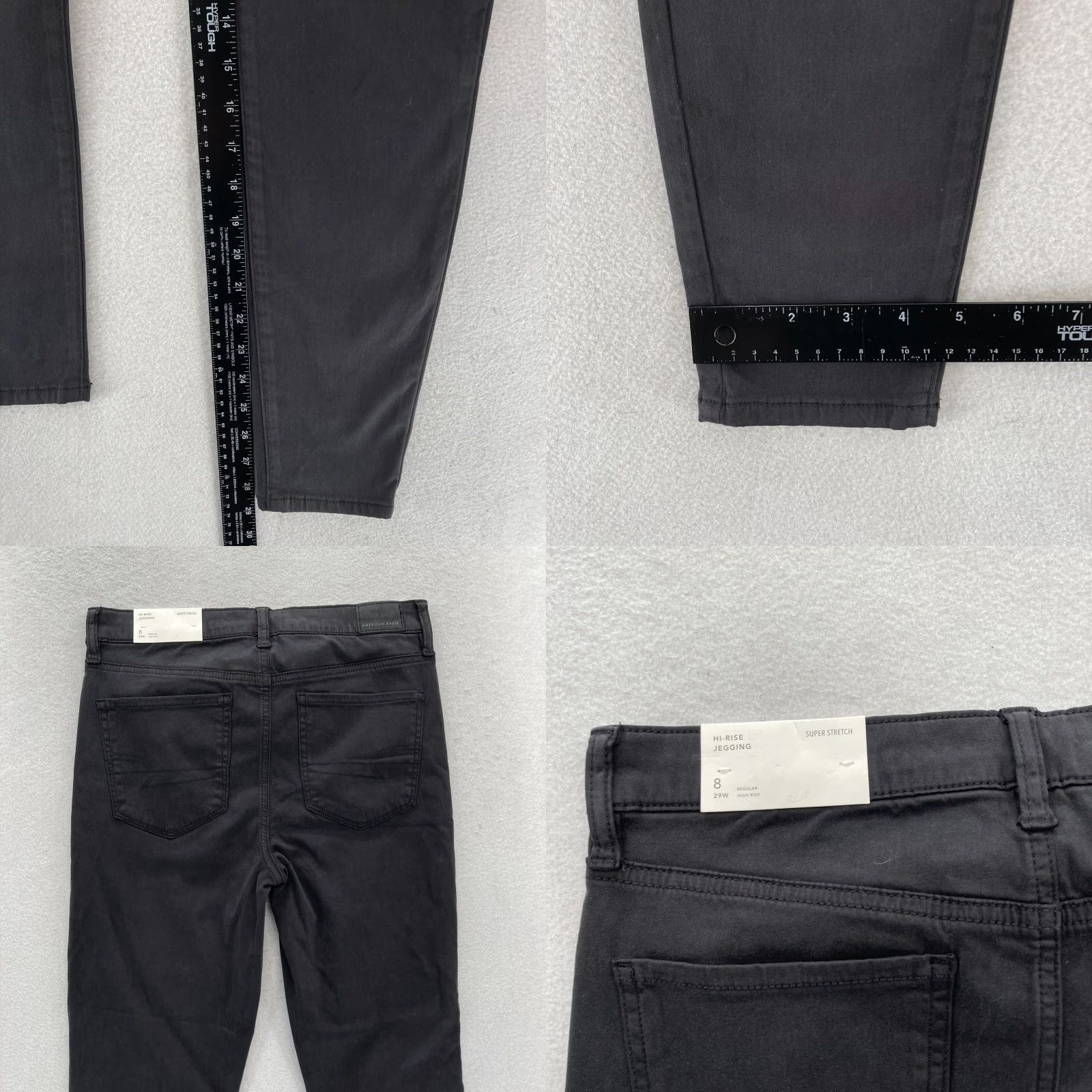 American Eagle Outfitters American Eagle Outfitters Jeggings Women's 8 Black Stretch Skinny Ankle High Rise Preppy Size 28" / US 6 / IT 42 - 9 Thumbnail