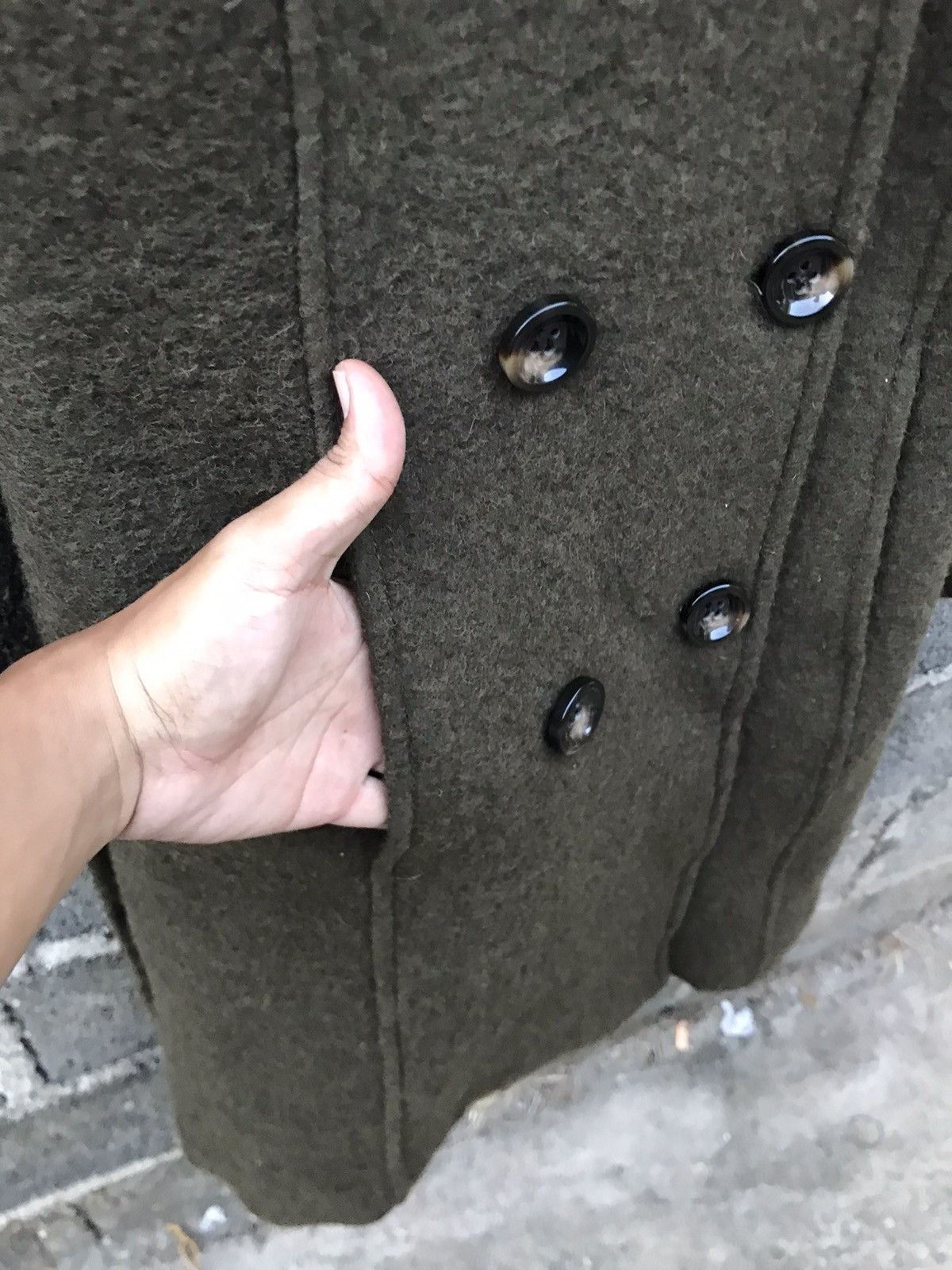 Vintage ⚡️Kavach Italy Waterfall Collar Trench Coat Wool Jacket Size M / US 6-8 / IT 42-44 - 6 Thumbnail