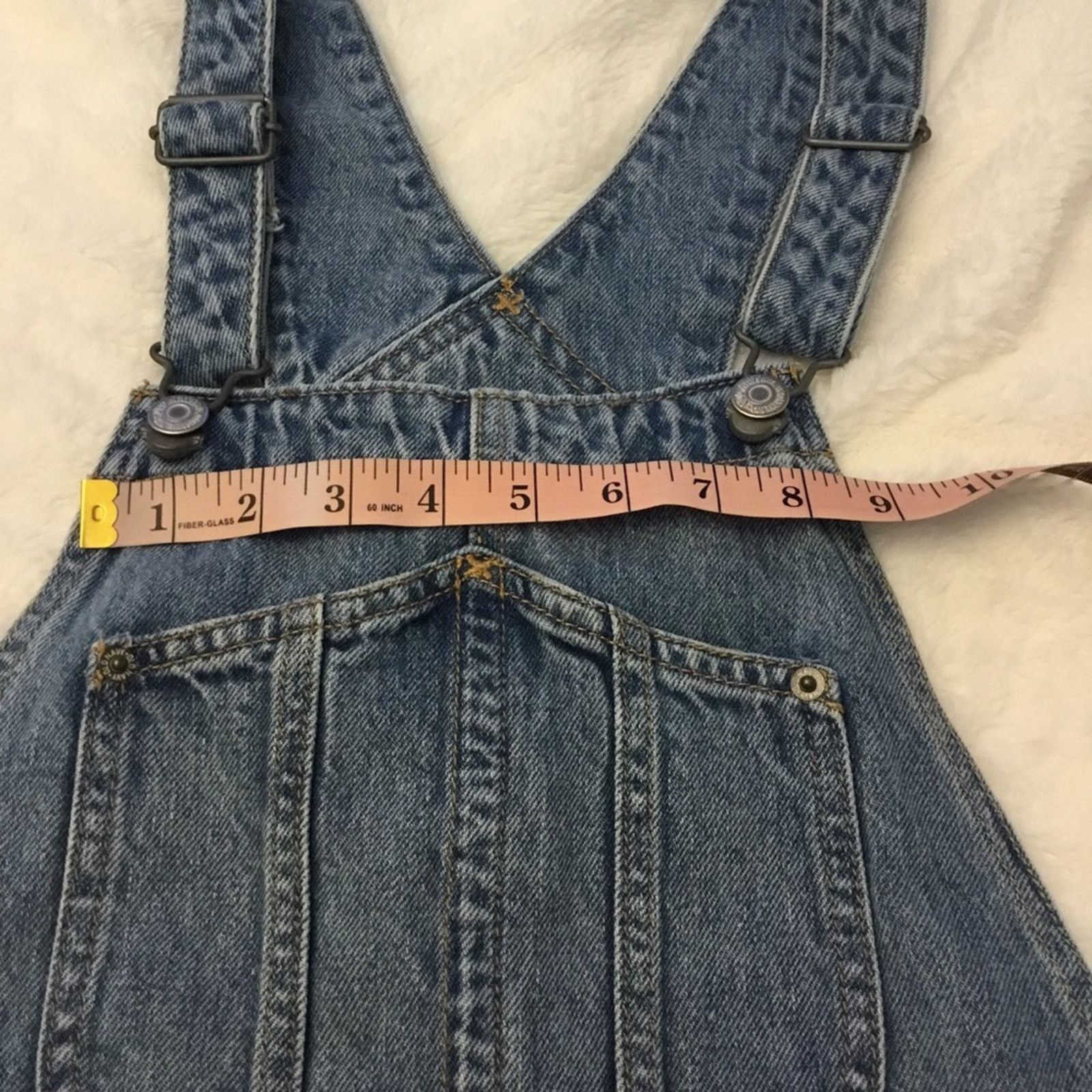 Old Navy Old Navy Blue Distressed Denim Overalls Rompers Size 32" / US 10 / IT 46 - 10 Thumbnail