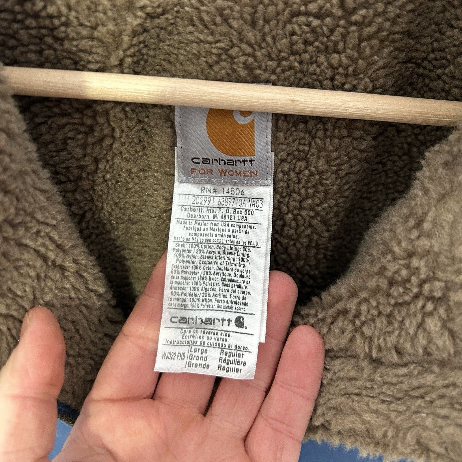 Carhartt Carhartt Sherpa-Lined Canyon Jacket “French Blue” WJ022 FHB Size L / US 10 / IT 46 - 13 Thumbnail