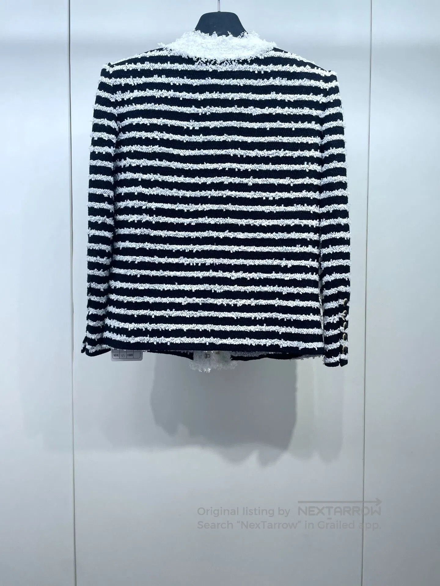 Balmain Balmain Black White Striped Tweed Jacket. Size XS / US 0-2 / IT 36-38 - 2 Thumbnail