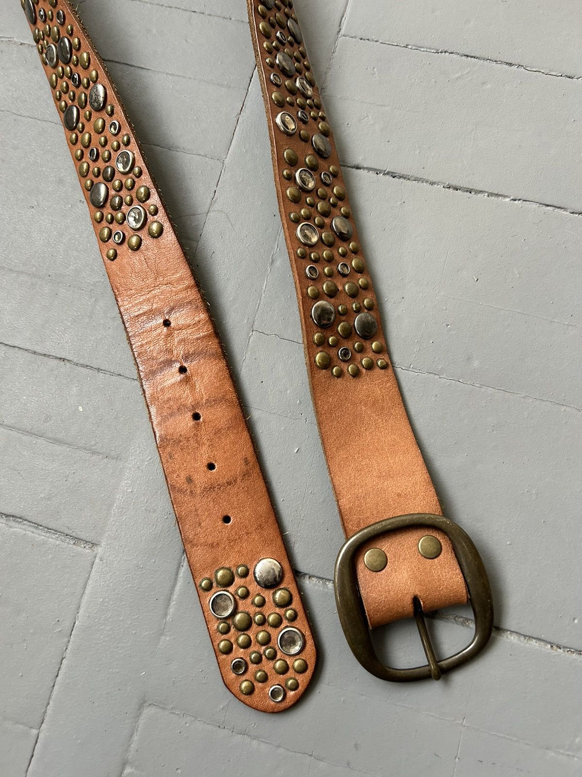 Japanese Brand × Leather × Vintage Men’s leather belt vintage Size ONE SIZE - 2 Thumbnail