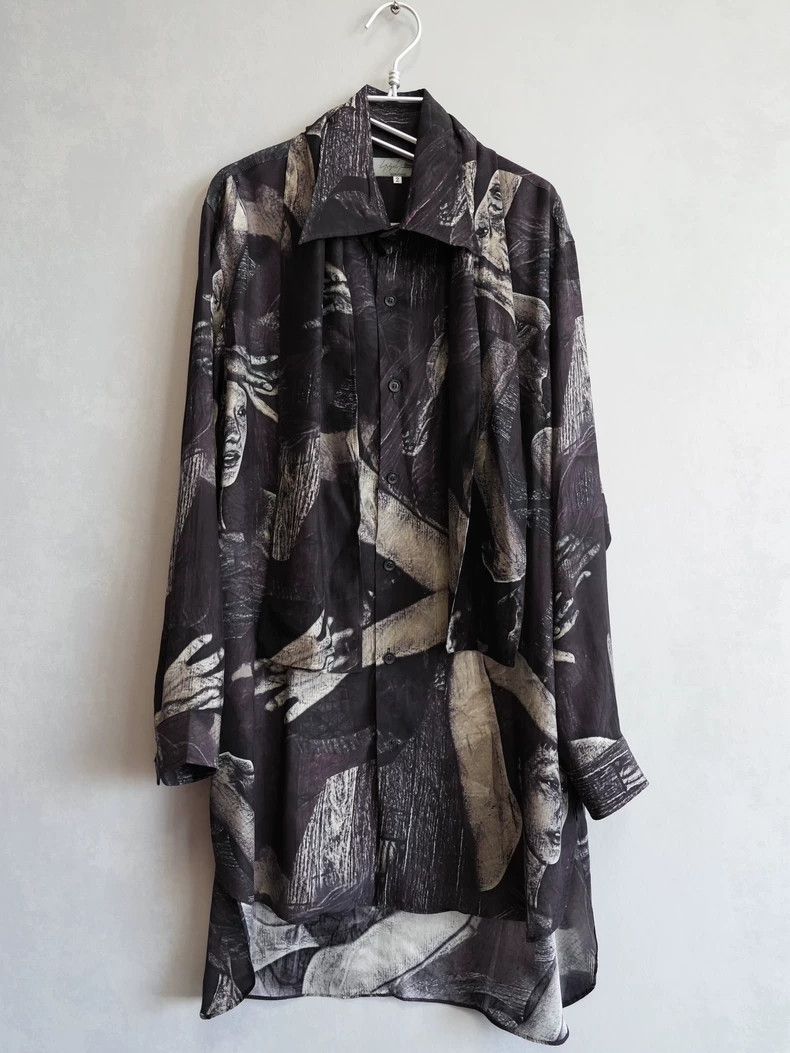 Yohji Yamamoto Yohji Yamamoto22 AWBekshinsky Scarf Collar Shirt 2503-Nexta Size US M / EU 48-50 / 2 - 3 Thumbnail