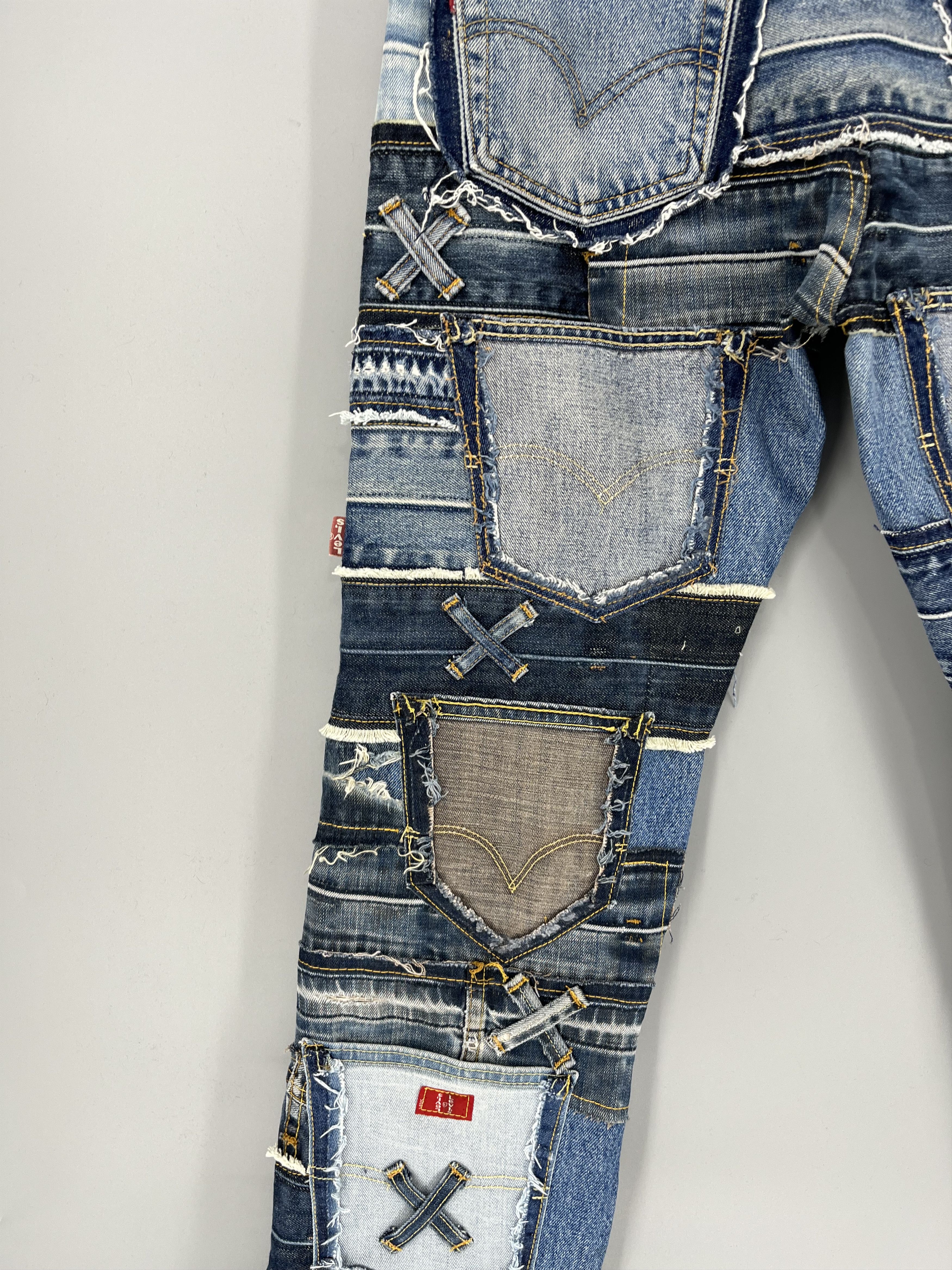 Other 90s Levi’s 501 Patchwork Multipocket Denim Custom Jeans USA Size US 34 / EU 50 - 13 Thumbnail
