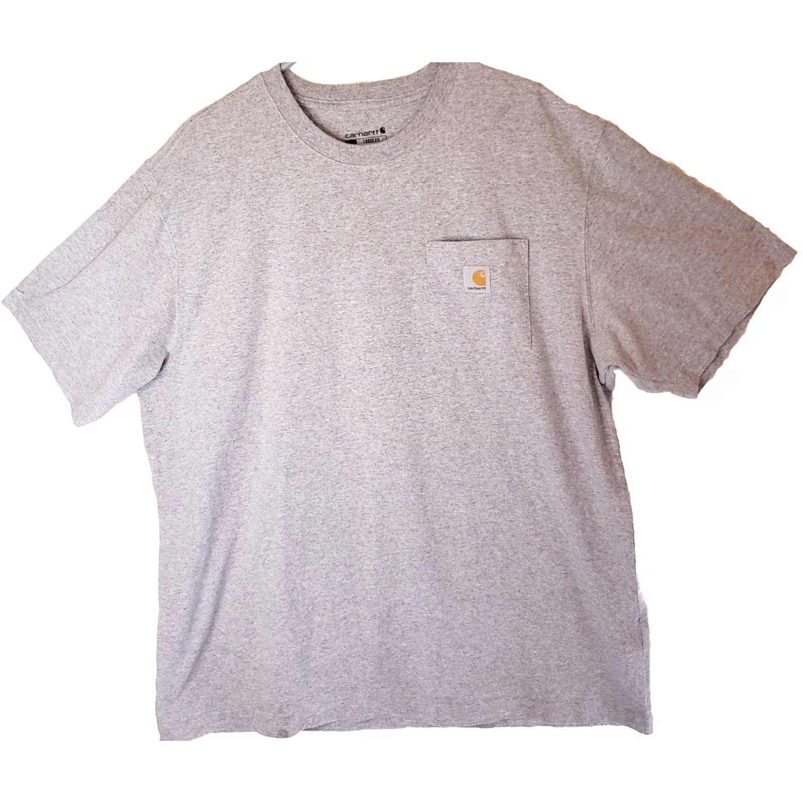 Carhartt Carhartt Shirt Men's XL Gray Workwear Short Sleeve Pocket Tee Cotton Blend Knit Logo Pocket Tee Regular Fit Mens Size US XL / EU 56 / 4 - 2 Thumbnail