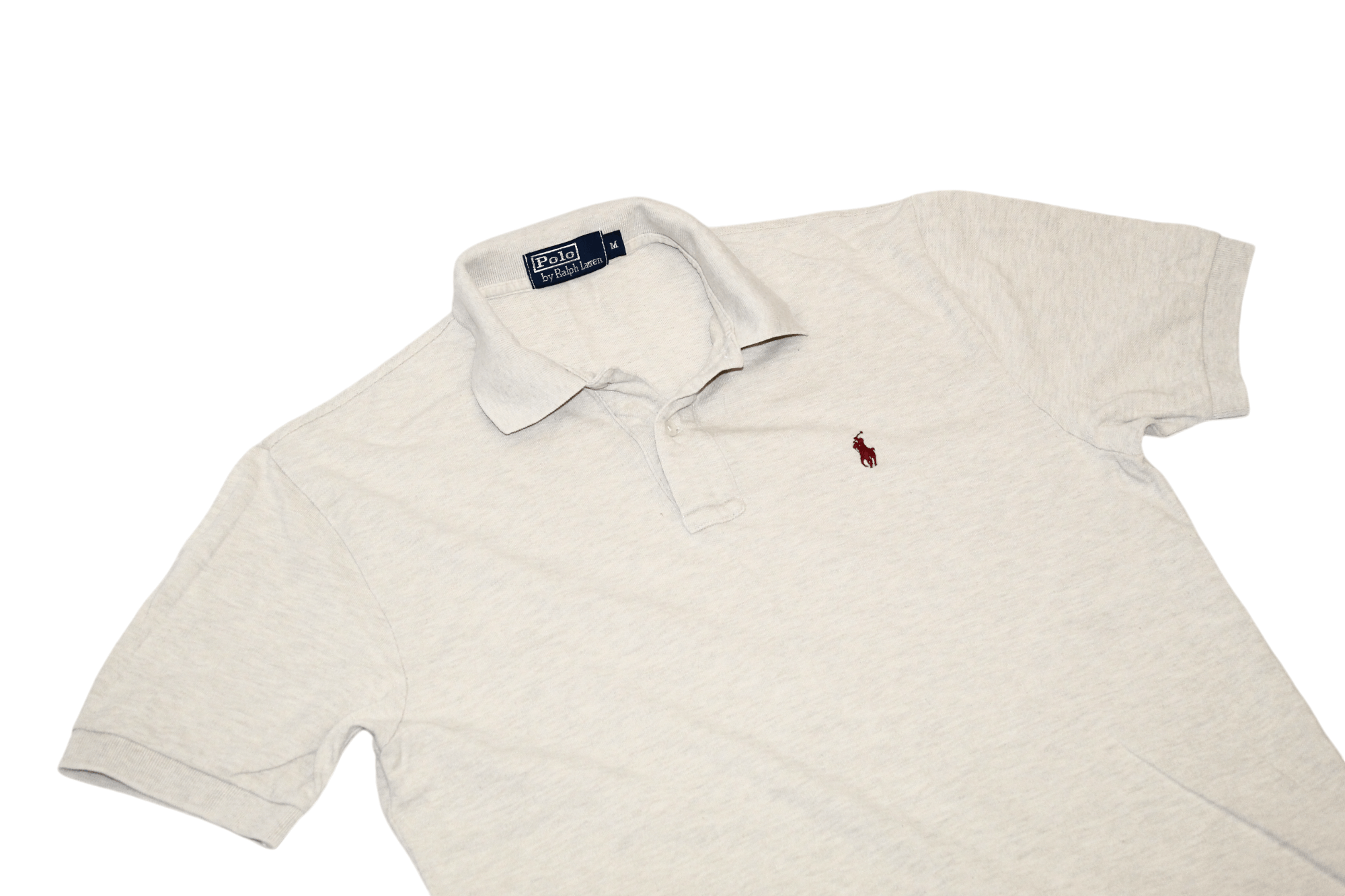 Polo Ralph Lauren VTG Polo Ralph Lauren Custom Fit Ecru Melange Baggy Shirt Size US M / EU 48-50 / 2 - 2 Thumbnail