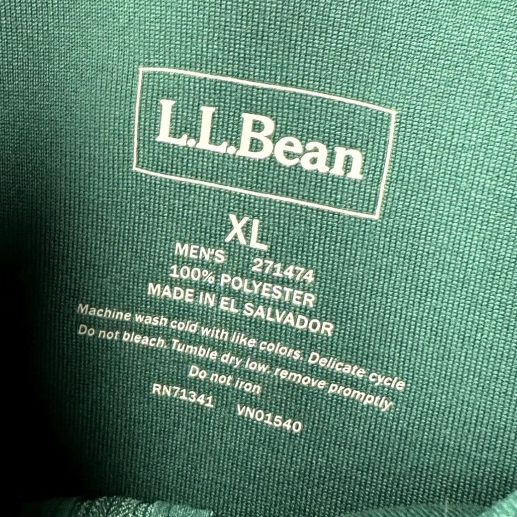 Vintage L.L. Bean Fleece Pullover Sweater Adult XL Green Quarter Zip Long Sleeve Mens Size US XL / EU 56 / 4 - 5 Thumbnail