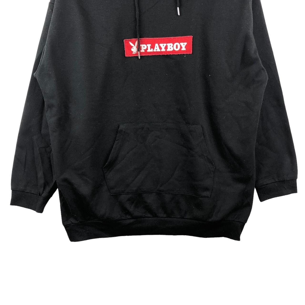 Playboy PLAYBOY BUNNY Cut Sew Baggy Black Hoodie Sweatshirt Pullover Size XXL / US 16-18 / IT 52-54 - 4 Thumbnail