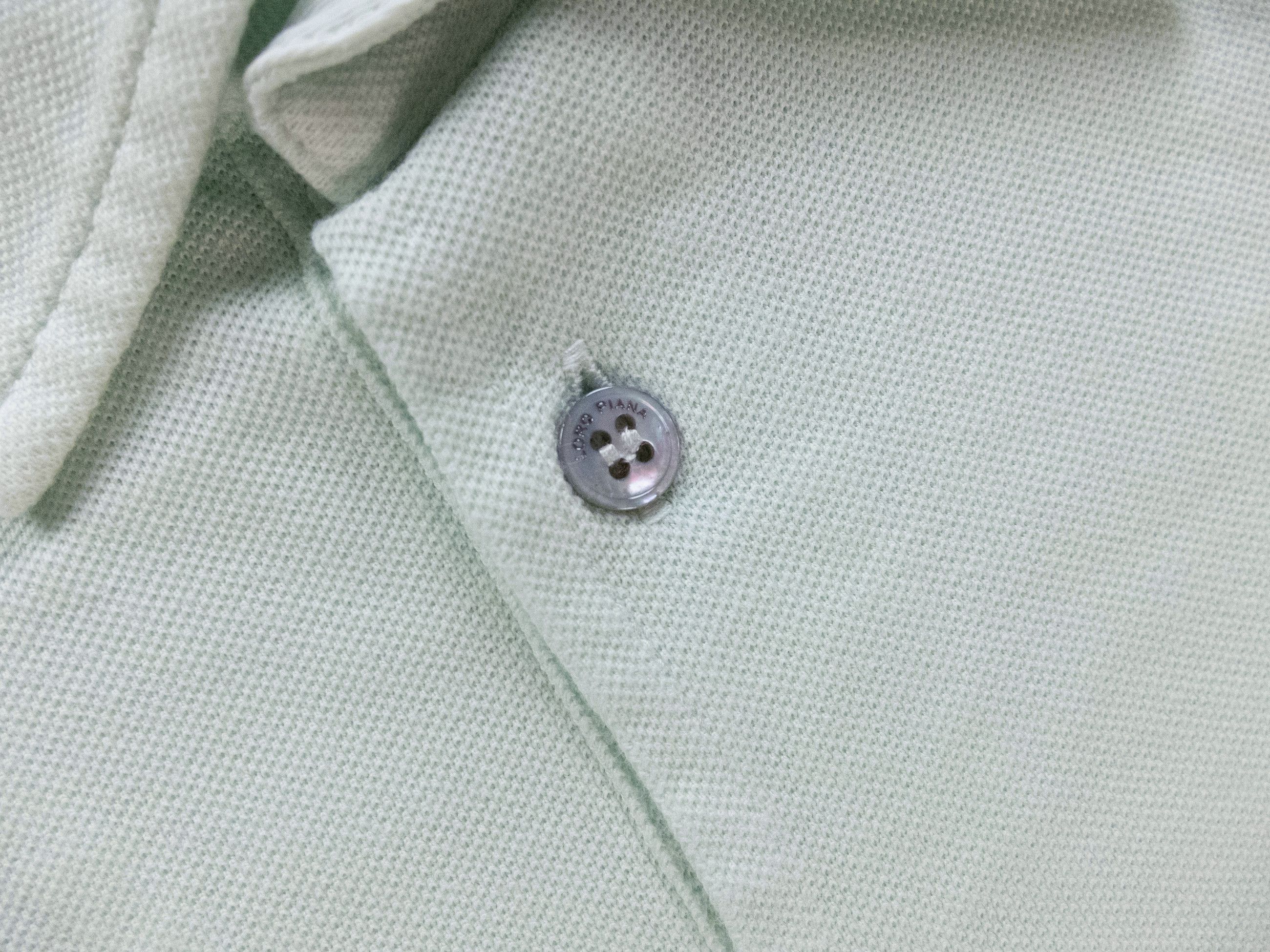 Loro Piana LORO PIANA light green pique cotton polo shirt XL NWT Size US XL / EU 56 / 4 - 4 Thumbnail