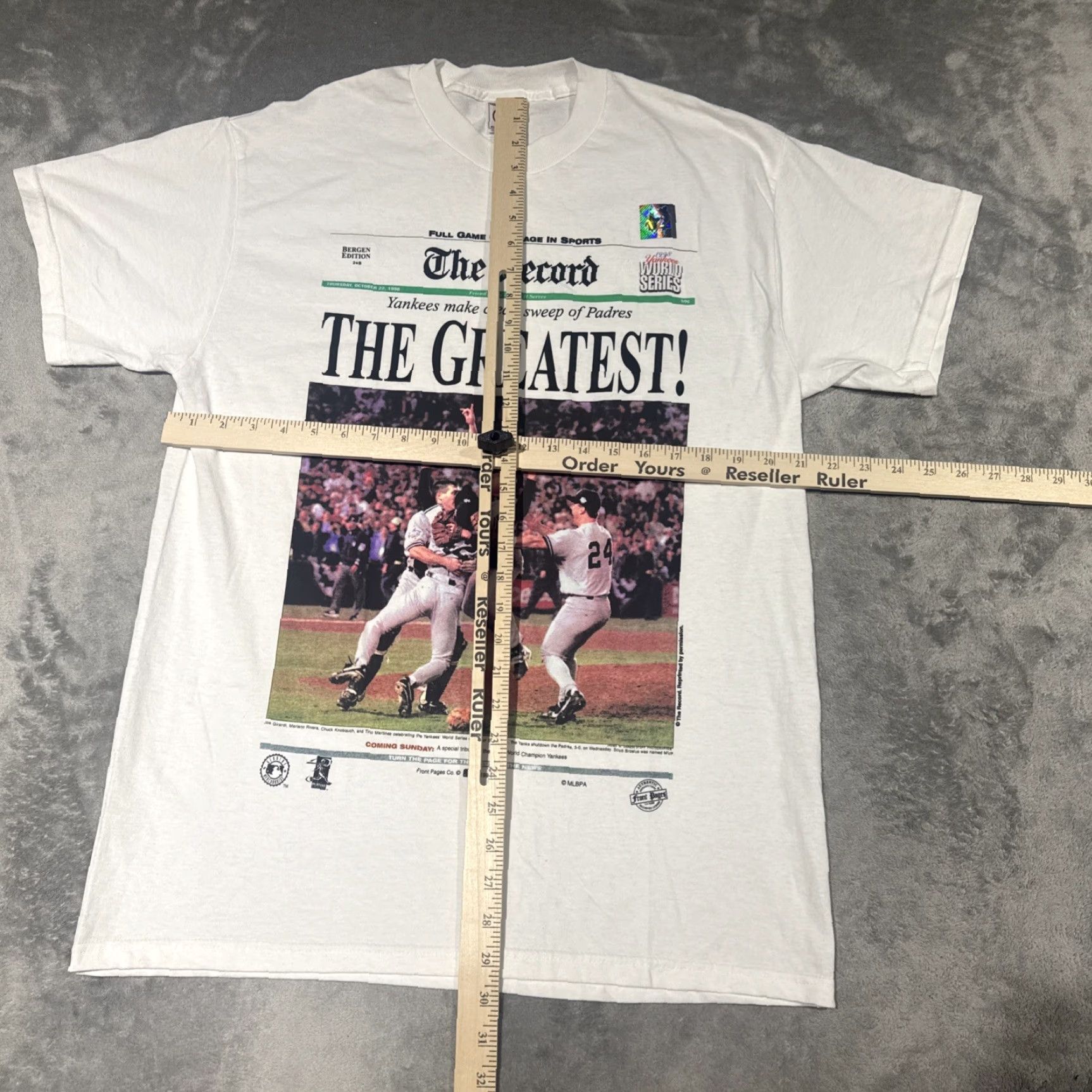 Delta New York Yankees Shirt Mens Size L White 1998 World Series Champs THE GREATEST Size US L / EU 52-54 / 3 - 6 Thumbnail