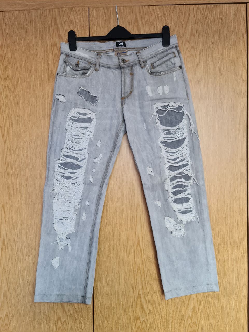 Dolce & Gabbana Distressed Dolce & Gabbana White Denim Size US 32 / EU 48 - 1 Thumbnail