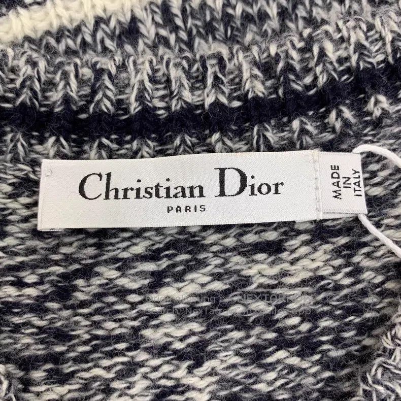 Dior Dior Blue logo letter wool mixed cashmere knitted vest Size XXS / US 00 / IT 34 - 5 Thumbnail