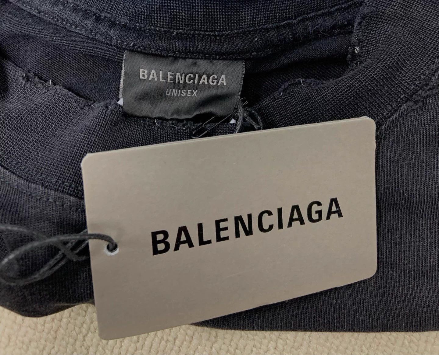 Balenciaga Balenciaga logo print oversized unisex black short Tee Size XL / US 12-14 / IT 48-50 - 4 Thumbnail