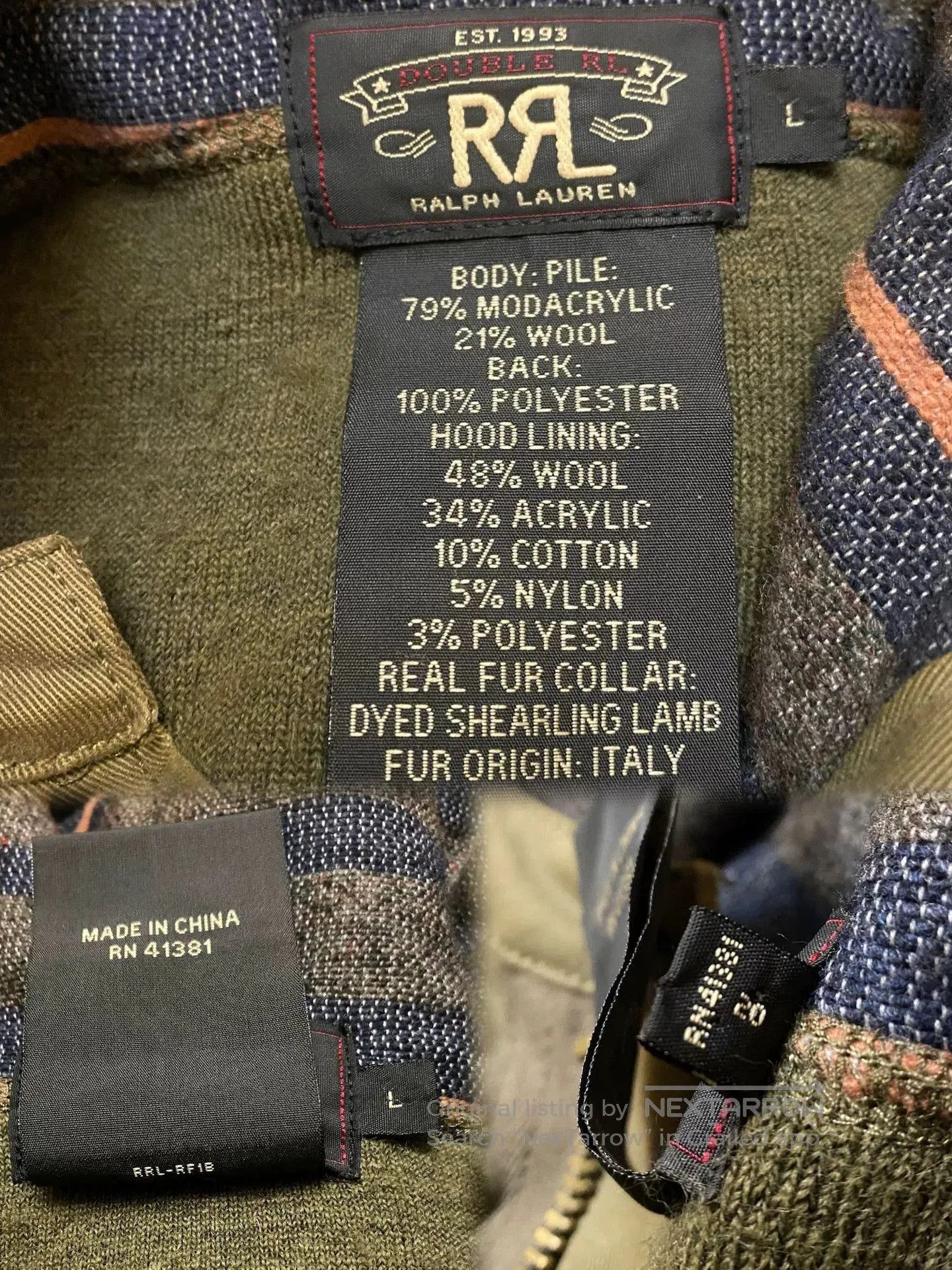 RRL Ralph Lauren double rl rrl m43 pile hood jacket parka. Size US L / EU 52-54 / 3 - 7 Thumbnail