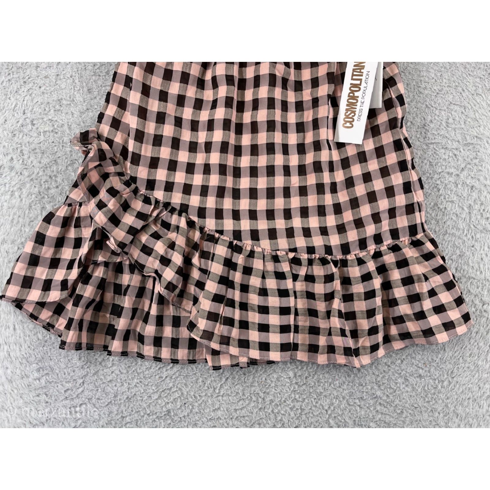 Dress the Population Dress The Population Skirt Womens XS Pink Plaid Polyester Knit Short Pleated Casual Travel Vintage No Size 26" / US 2 / IT 38 - 7 Thumbnail