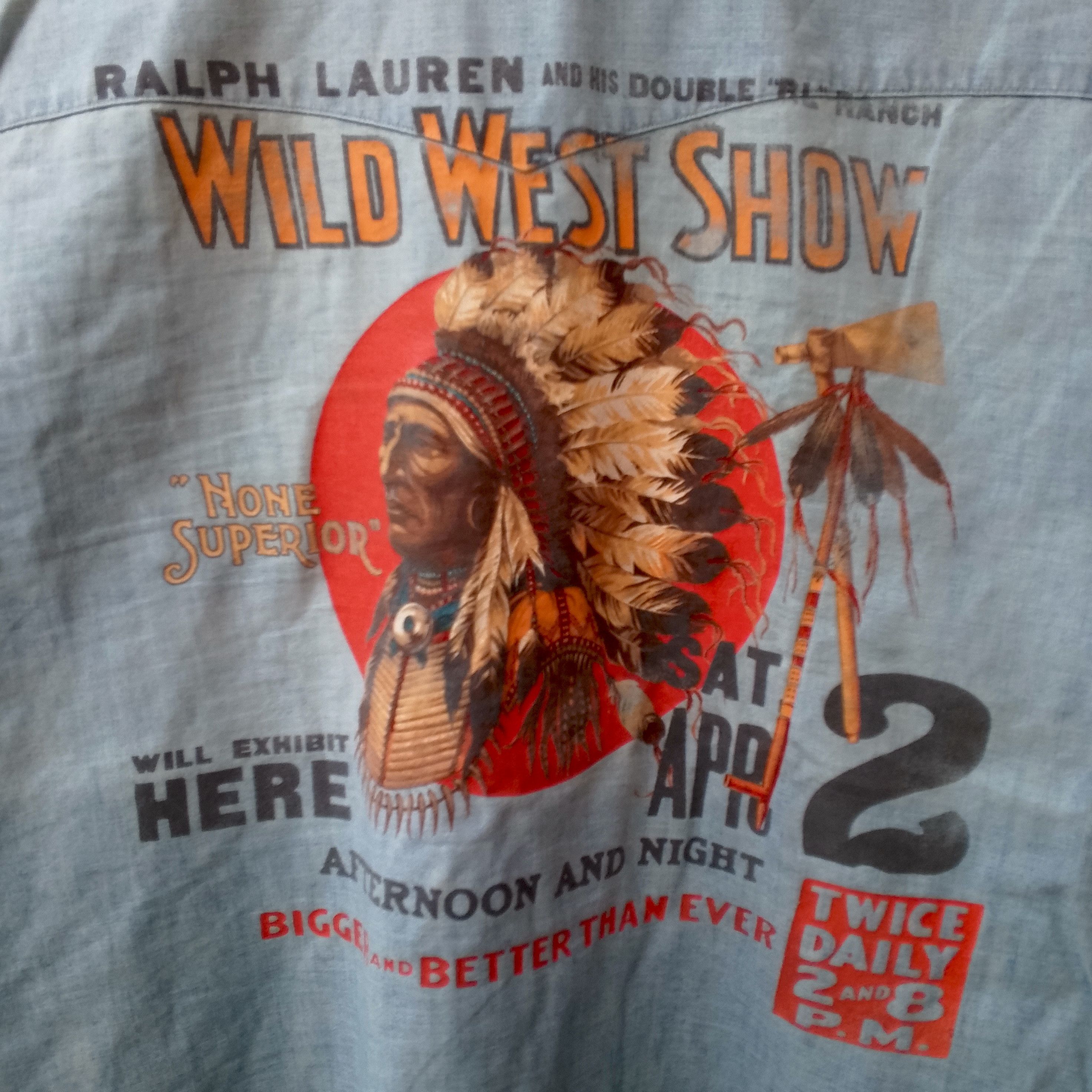 Polo Ralph Lauren Vintage Polo Ralph Lauren Wild West Show Denim Shirt Size US M / EU 48-50 / 2 - 5 Thumbnail