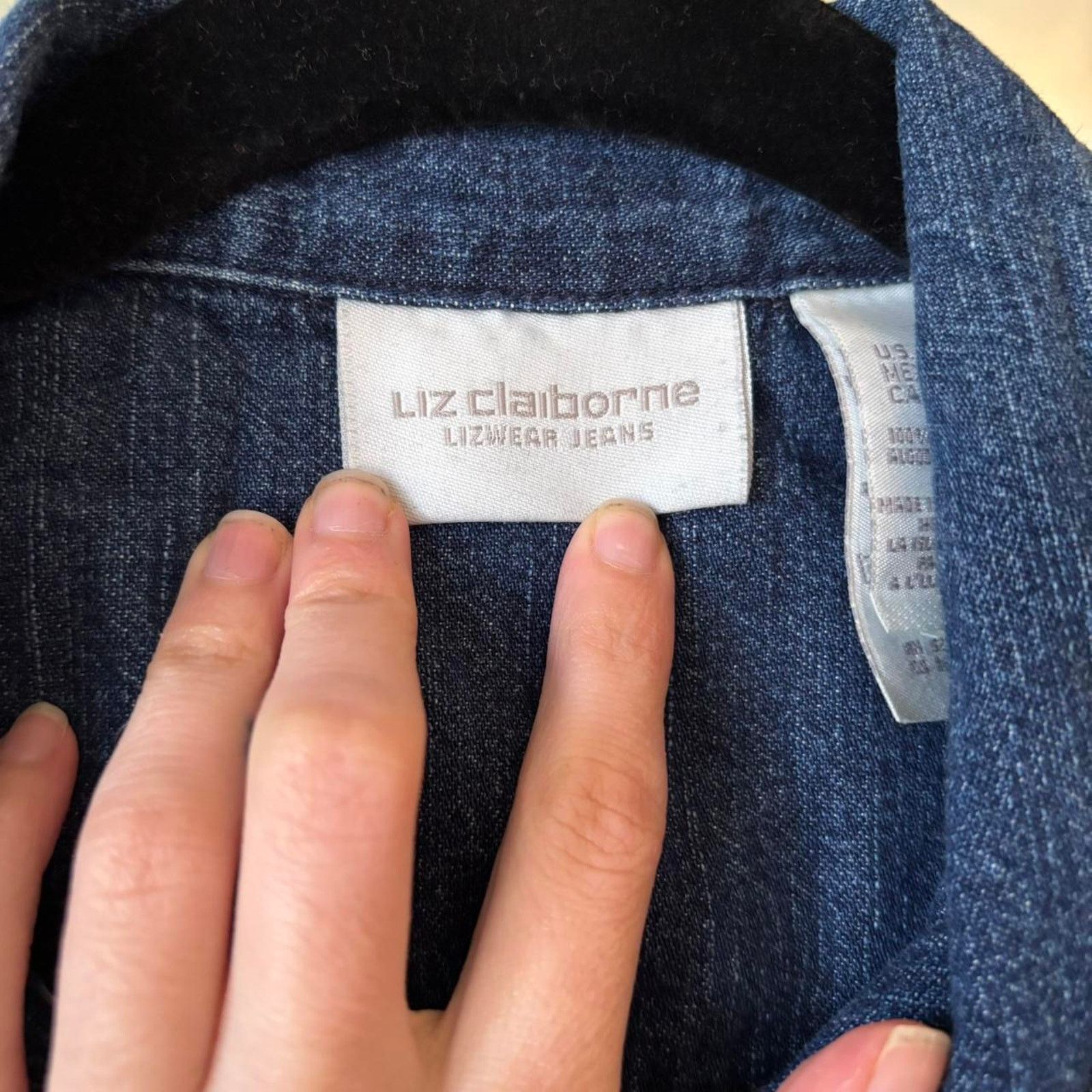 Liz Claiborne Vintage Liz Claiborne Jean Button Vest Top Large Cotton Y2K Size L / US 10 / IT 46 - 6 Thumbnail
