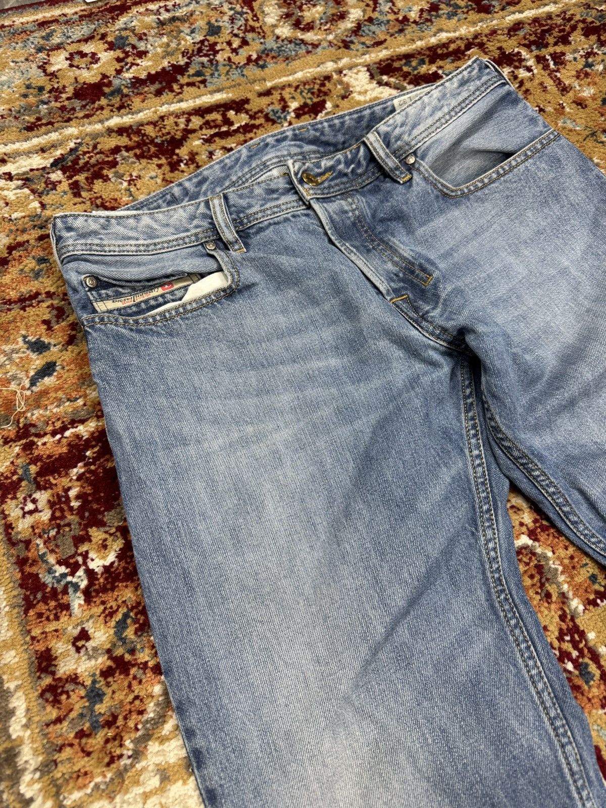 Diesel × Vintage ᶠᵃⁿᶜʸᵍᵘʸ Y2K Baggy Diesel Wide Jeans Pants Bootcut Y2K Size US 33 - 4 Thumbnail
