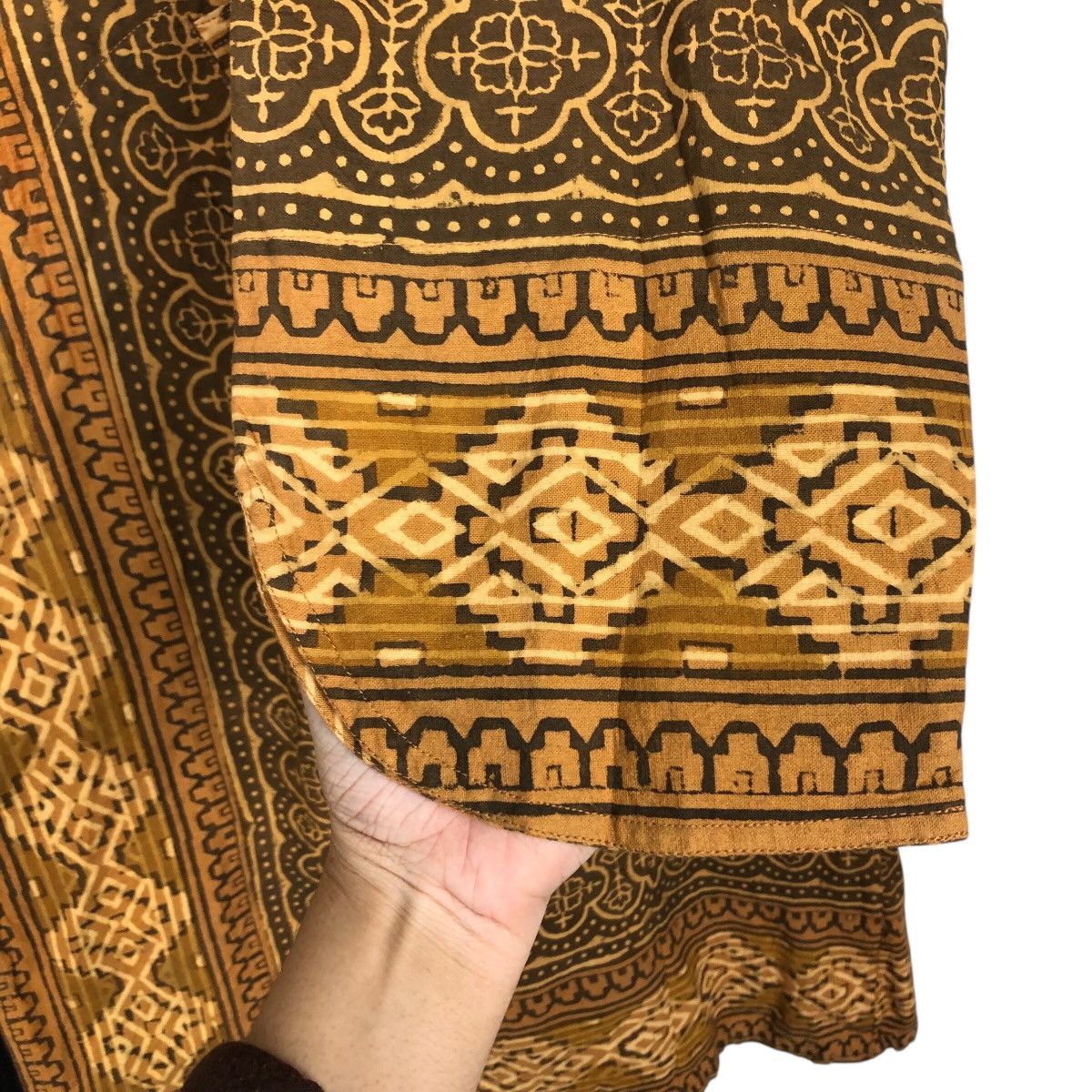 Japanese Brand × Vintage 📌Vintage Long Jacket Navajo Native Design Craft India Size US M / EU 48-50 / 2 - 17 Thumbnail