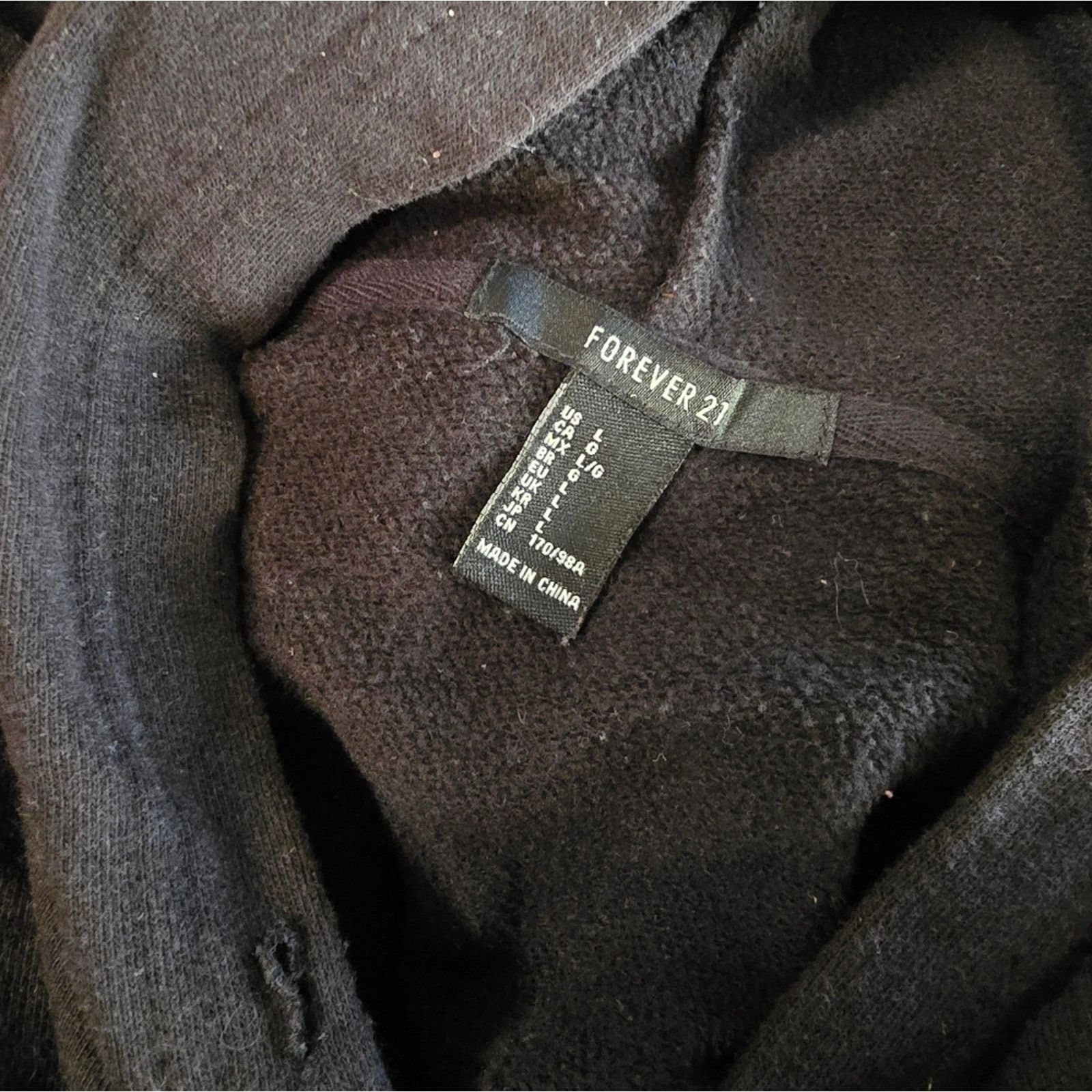 Forever 21 Black | F21 | Strength Is Beauty Hoodie Size L / US 10 / IT 46 - 5 Thumbnail