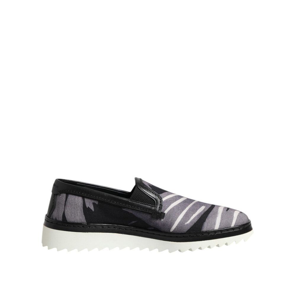Dolce & Gabbana Dolce & Gabbana Black Tropical Slip On Men Sneakers Shoes (S Size US 6.5 / EU 39-40 - 1 Thumbnail