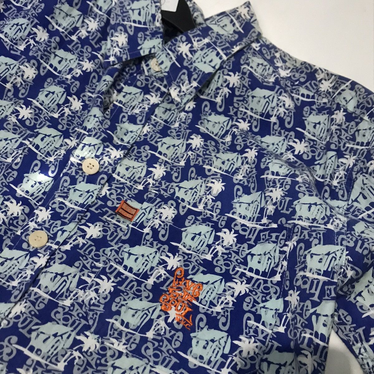 Triple 5 Soul × Vintage Vtg Triple 5 Five Soul Brooklyn NYC Navy S/S Button up hawai Size US M / EU 48-50 / 2 - 11 Thumbnail