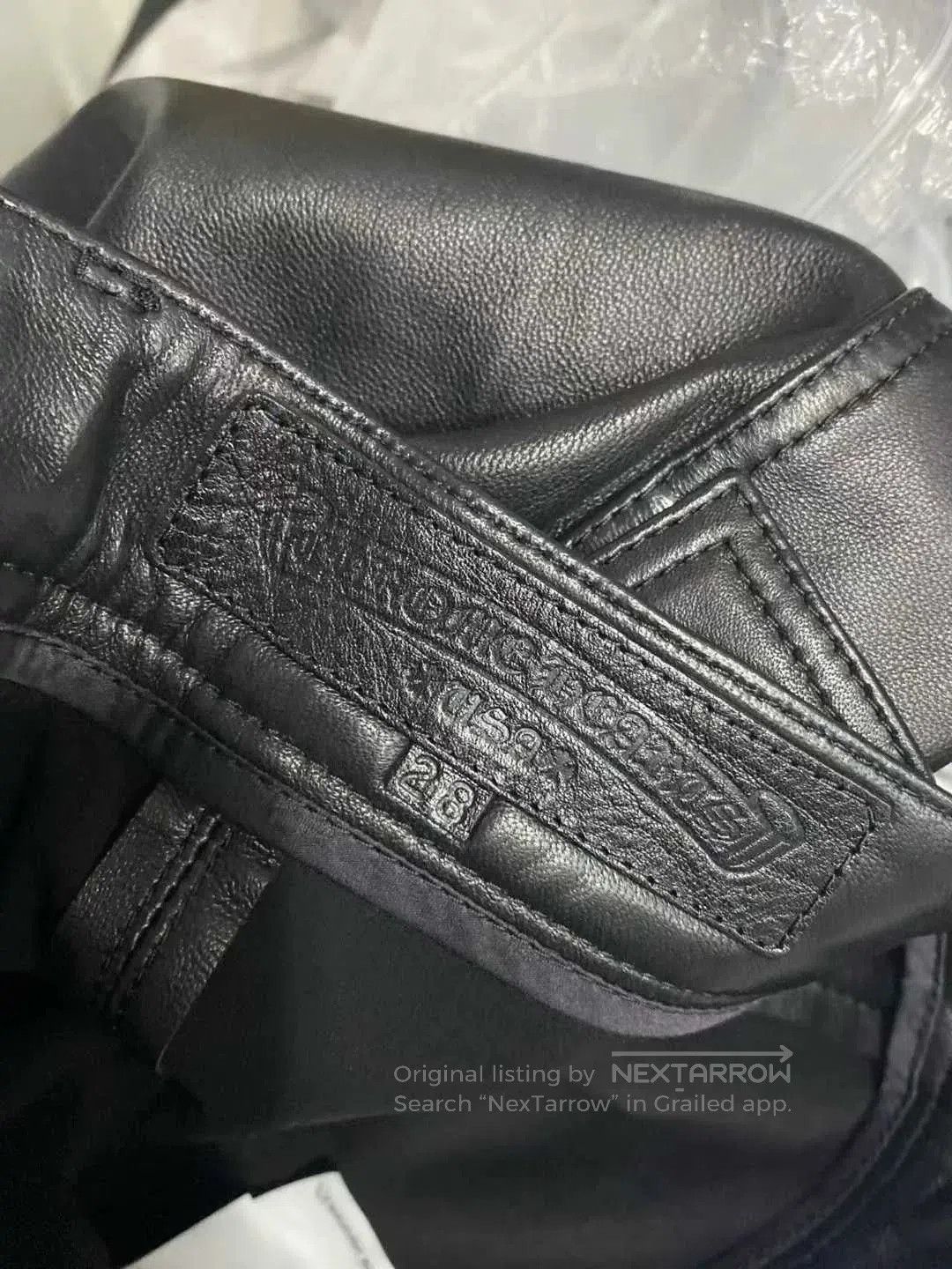 Chrome Hearts black leather utility mini skirt. Size 28" / US 6 / IT 42 - 6 Thumbnail