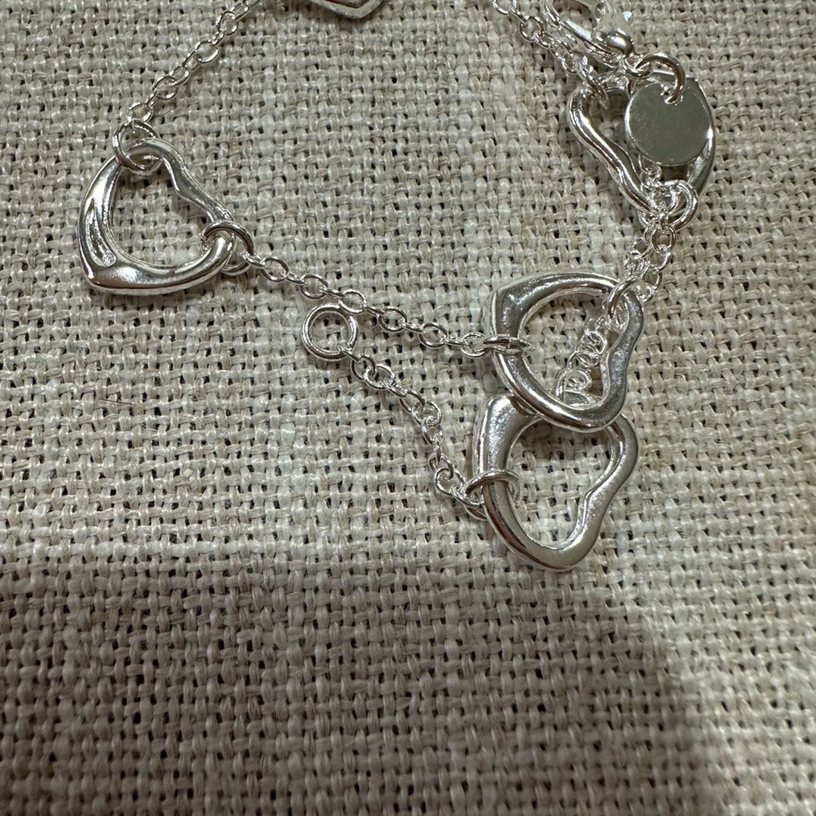 Other Sterling Silver Heart Bracelet 8” Size ONE SIZE - 6 Thumbnail