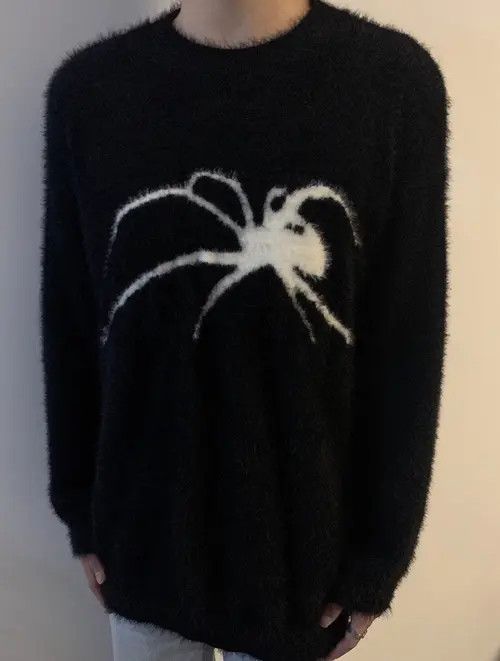 Japanese Brand Retro punk super soft spider premium mohair sweater jumper Size US L / EU 52-54 / 3 - 3 Thumbnail