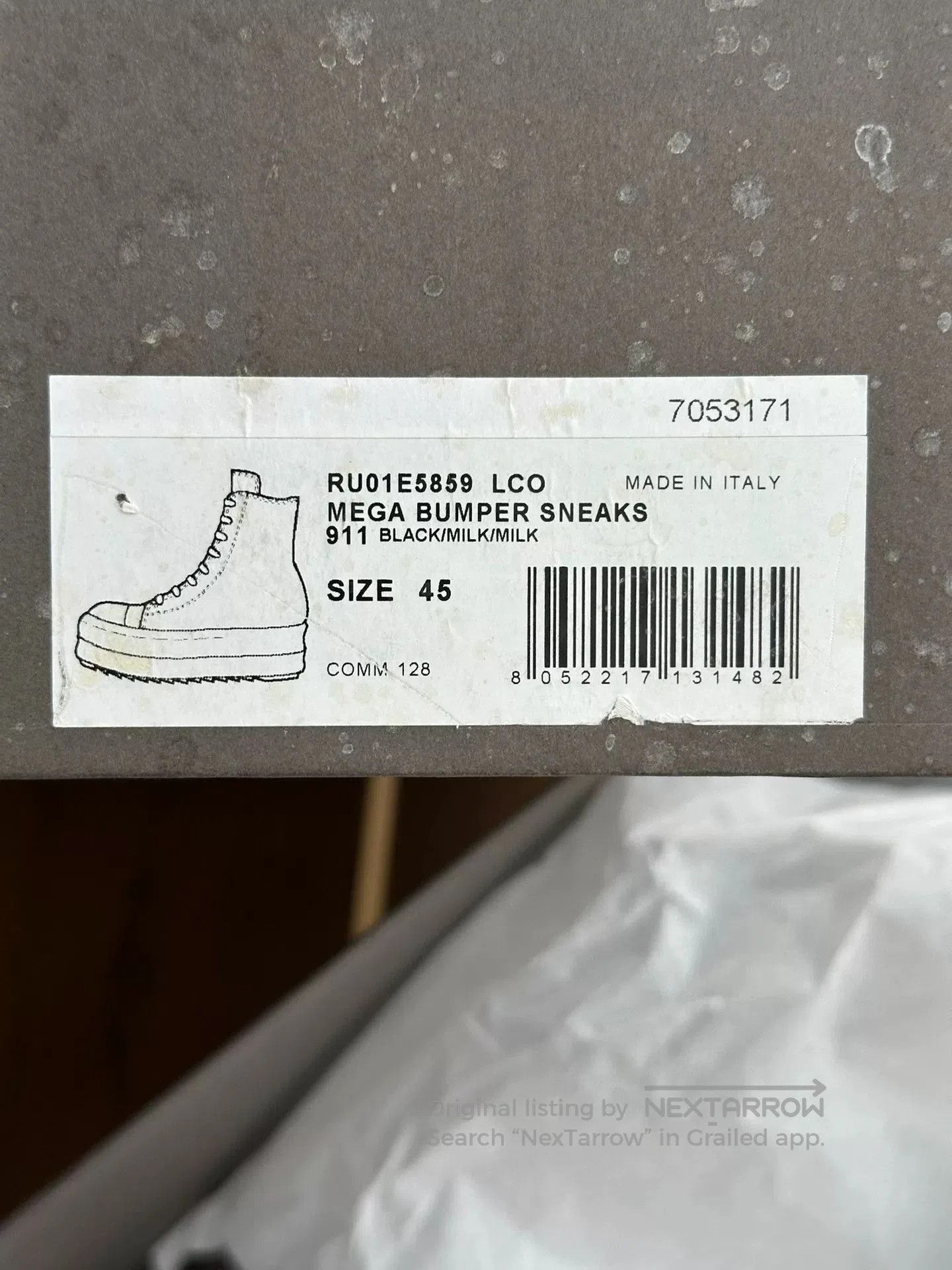 Rick Owens Rick Owens Platform Leather Black White. Size US 11 / EU 44 - 9 Thumbnail