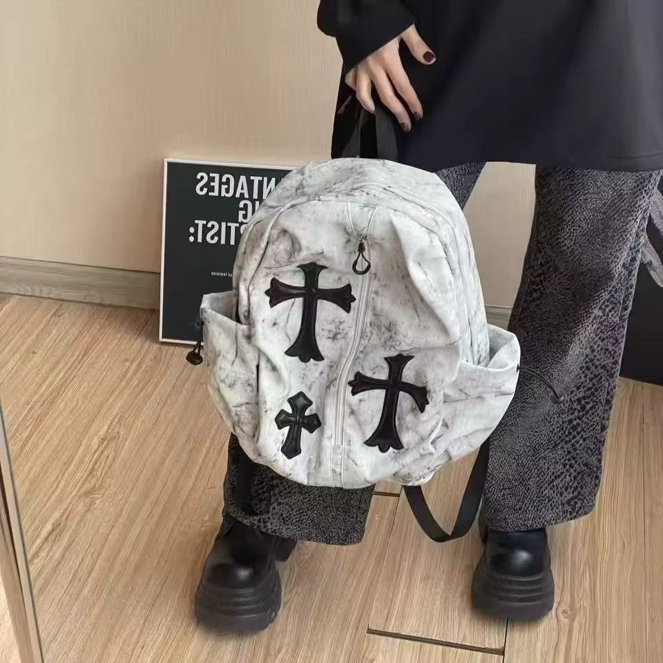 Other Gothic Punk Cross Print Unisex Backpack Size ONE SIZE - 1 Thumbnail