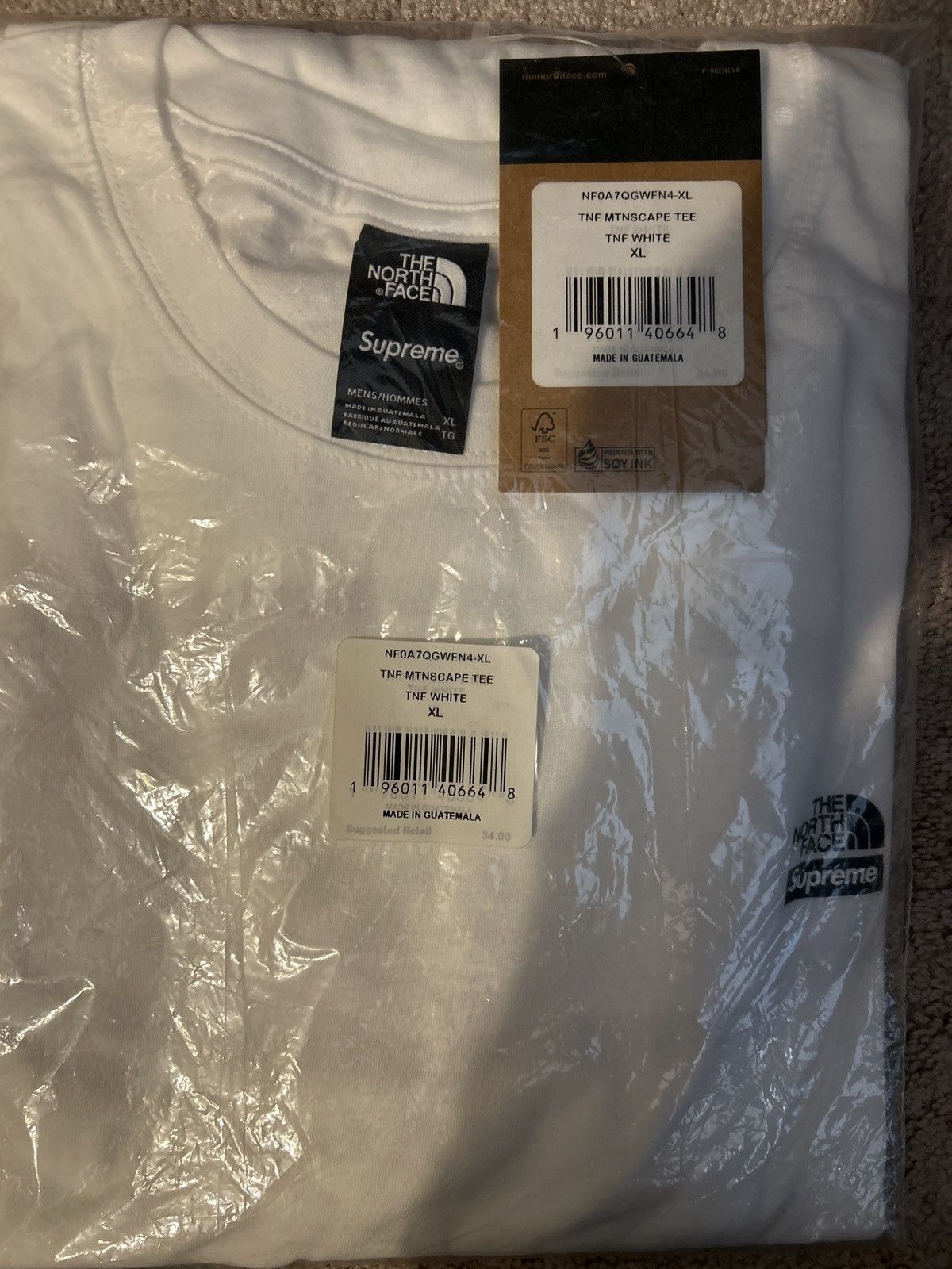 Supreme × The North Face Supreme x The North Face Mountains Tee 'White' Size US XL / EU 56 / 4 - 3 Thumbnail