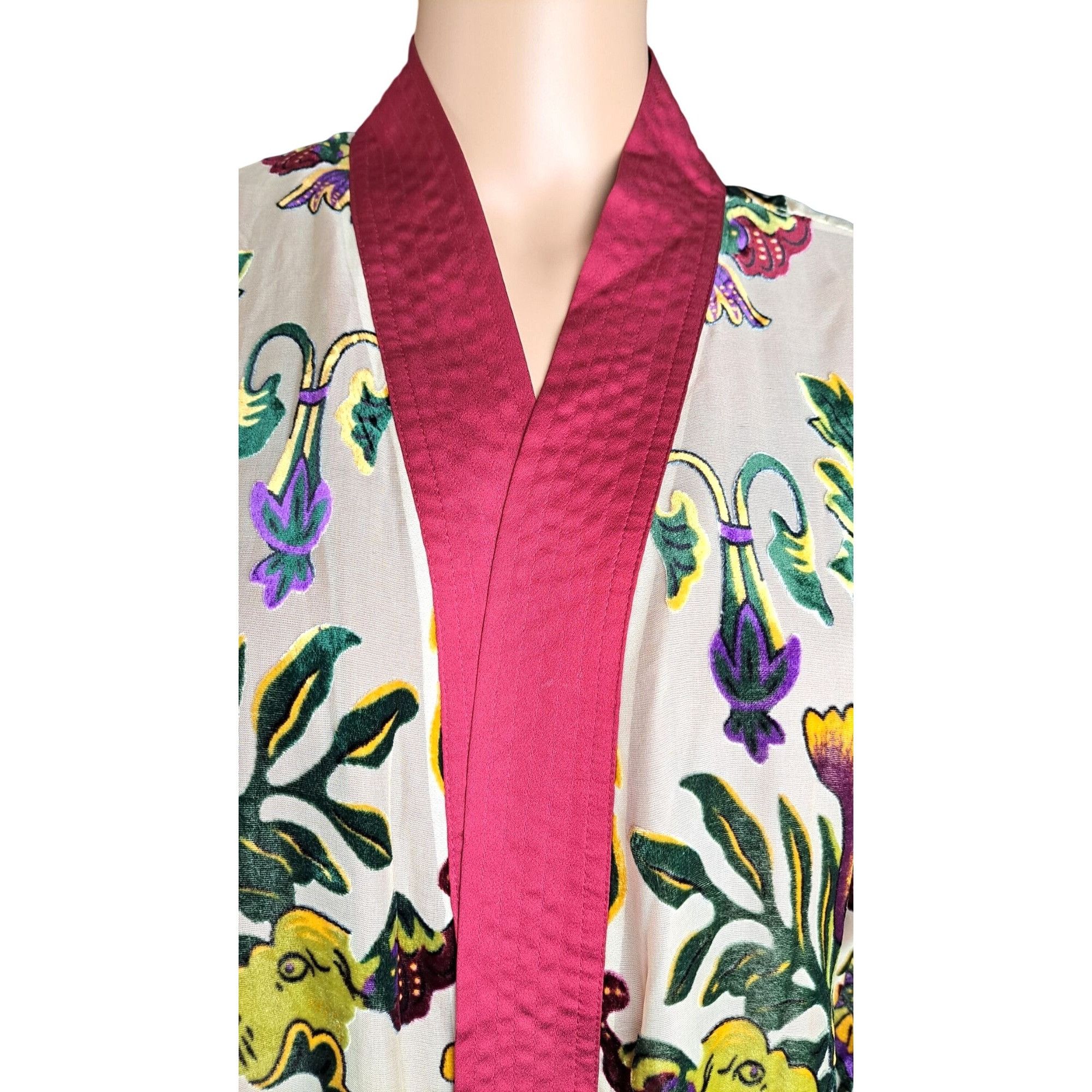 Chicos Chico's Burnout Kimono Jacket Small Medium Special Edition Size M / US 6-8 / IT 42-44 - 3 Thumbnail