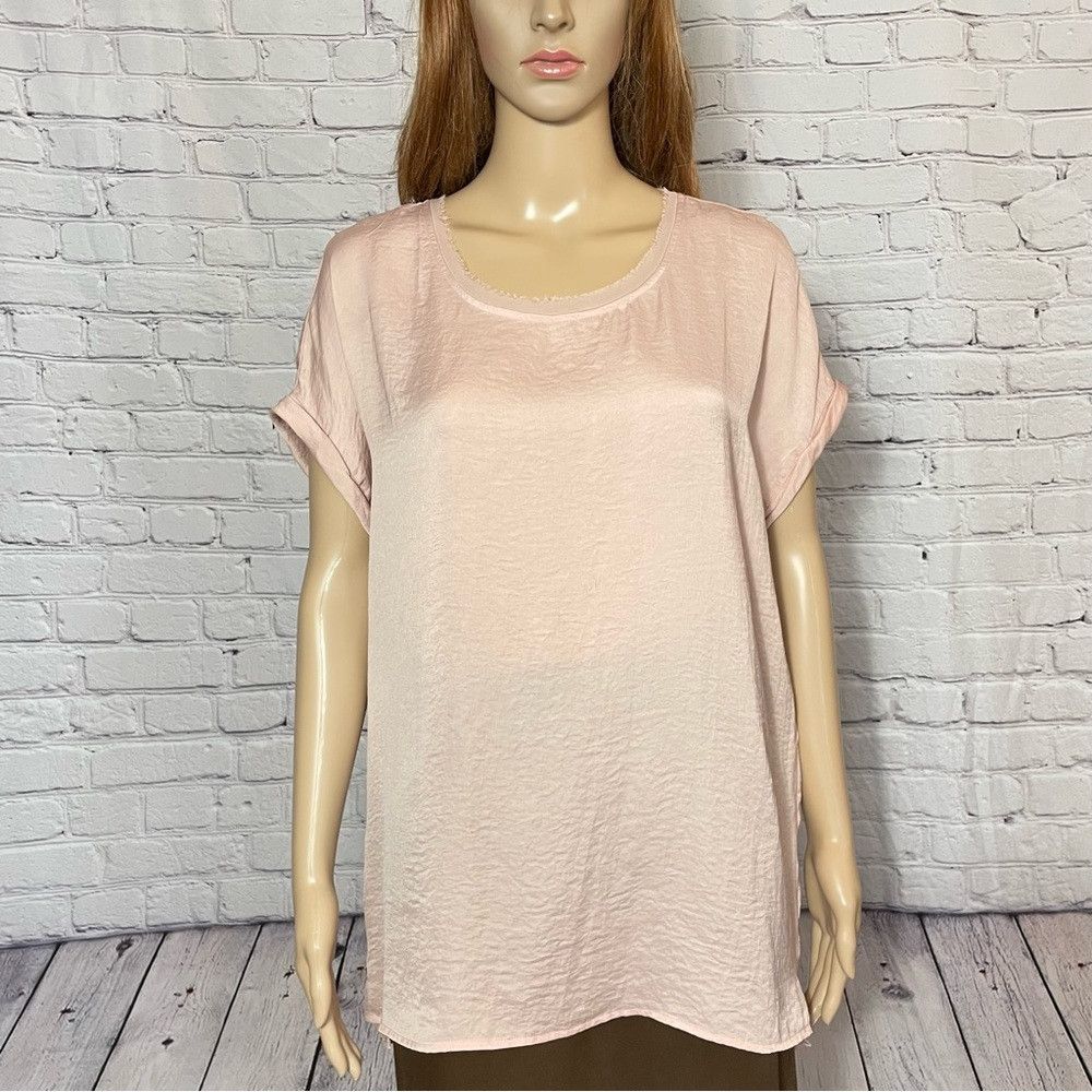 Other New Violet & Claire Short Sleeve Pale Pink Blouse Size L Size L / US 10 / IT 46 - 1 Thumbnail