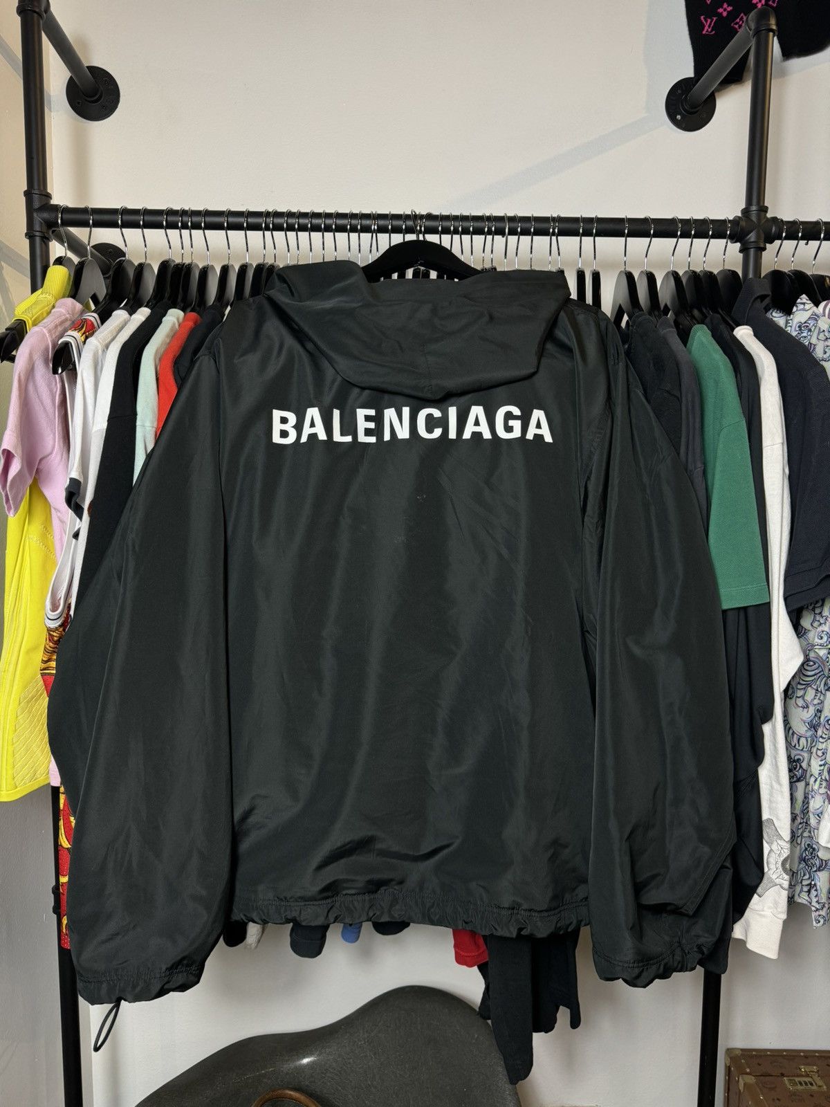 Balenciaga Balenciaga Logo Oversize Raincoat zip up windbreaker NEW Grailed