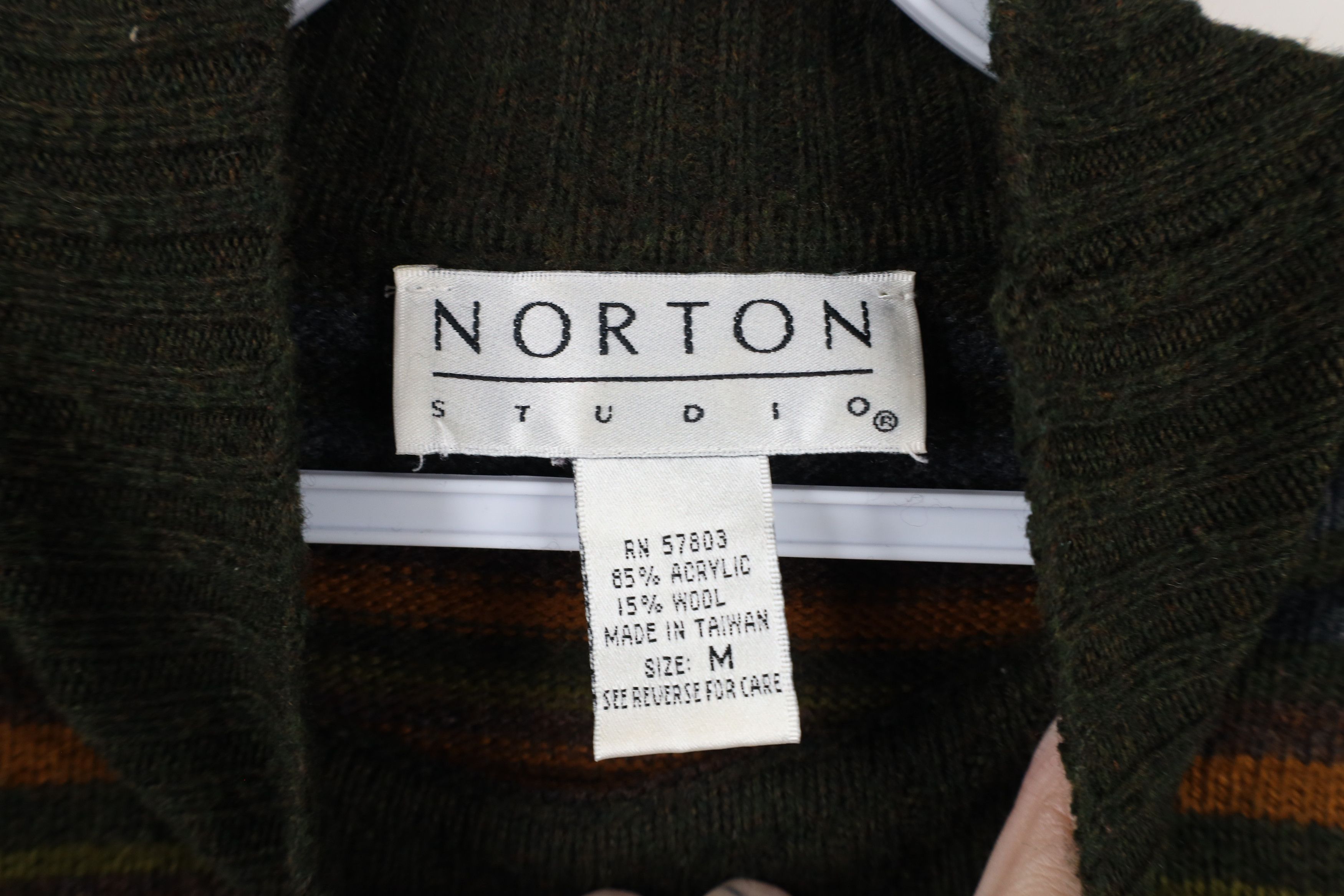 Vintage Vintage 90s Streetwear Wool Blend Knit Mock Neck Sweater Size M / US 6-8 / IT 42-44 - 4 Thumbnail