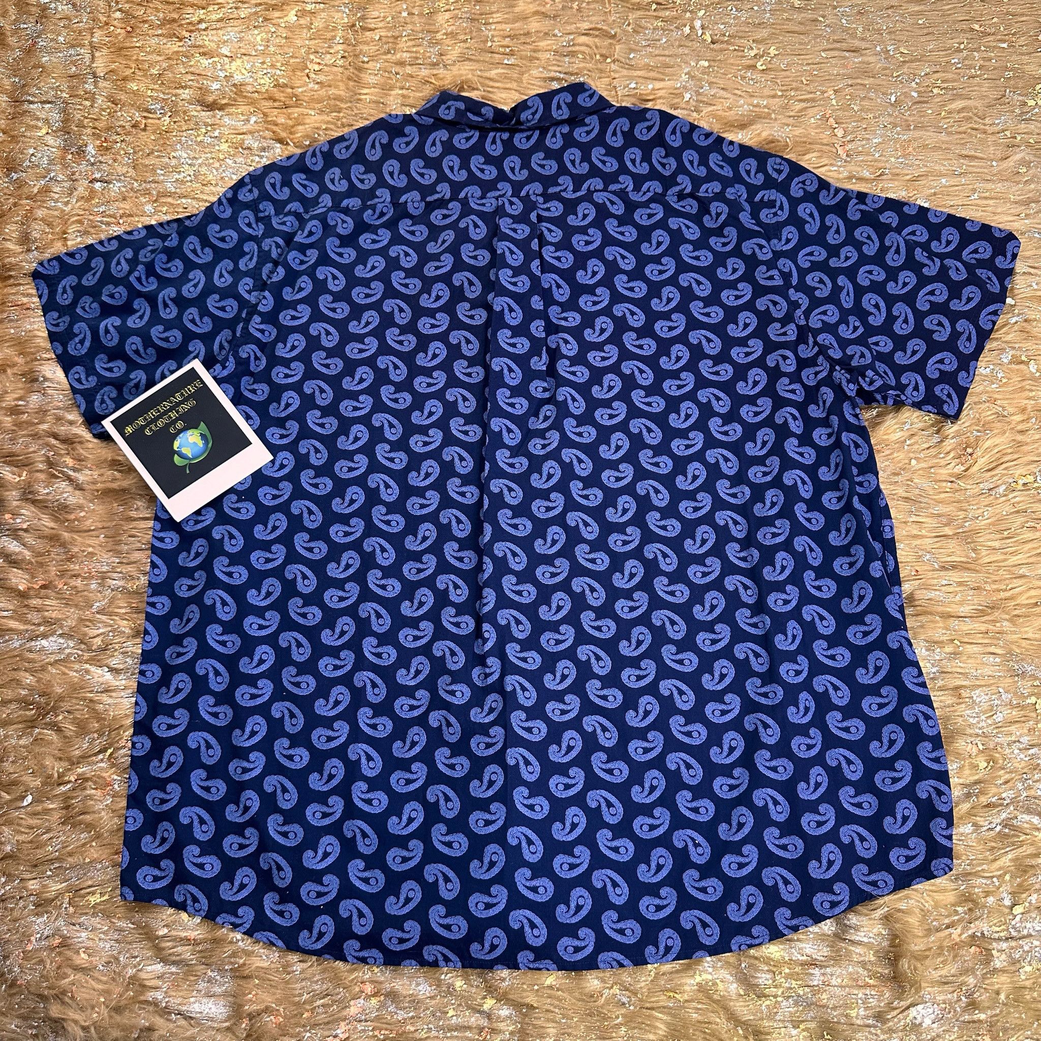 Roundtree & Yorke PRISTINE NUCLEOTIDE PAISLEY PRINT S/S BUTTON UP Size US M / EU 48-50 / 2 - 2 Thumbnail