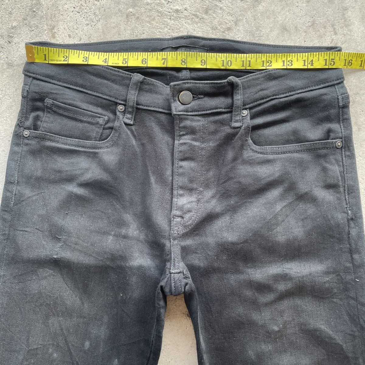 Japanese Brand × Jean Vintage Japanese Brand Black Skinny Jeans Denim Pants W31 Size US 31 - 5 Thumbnail