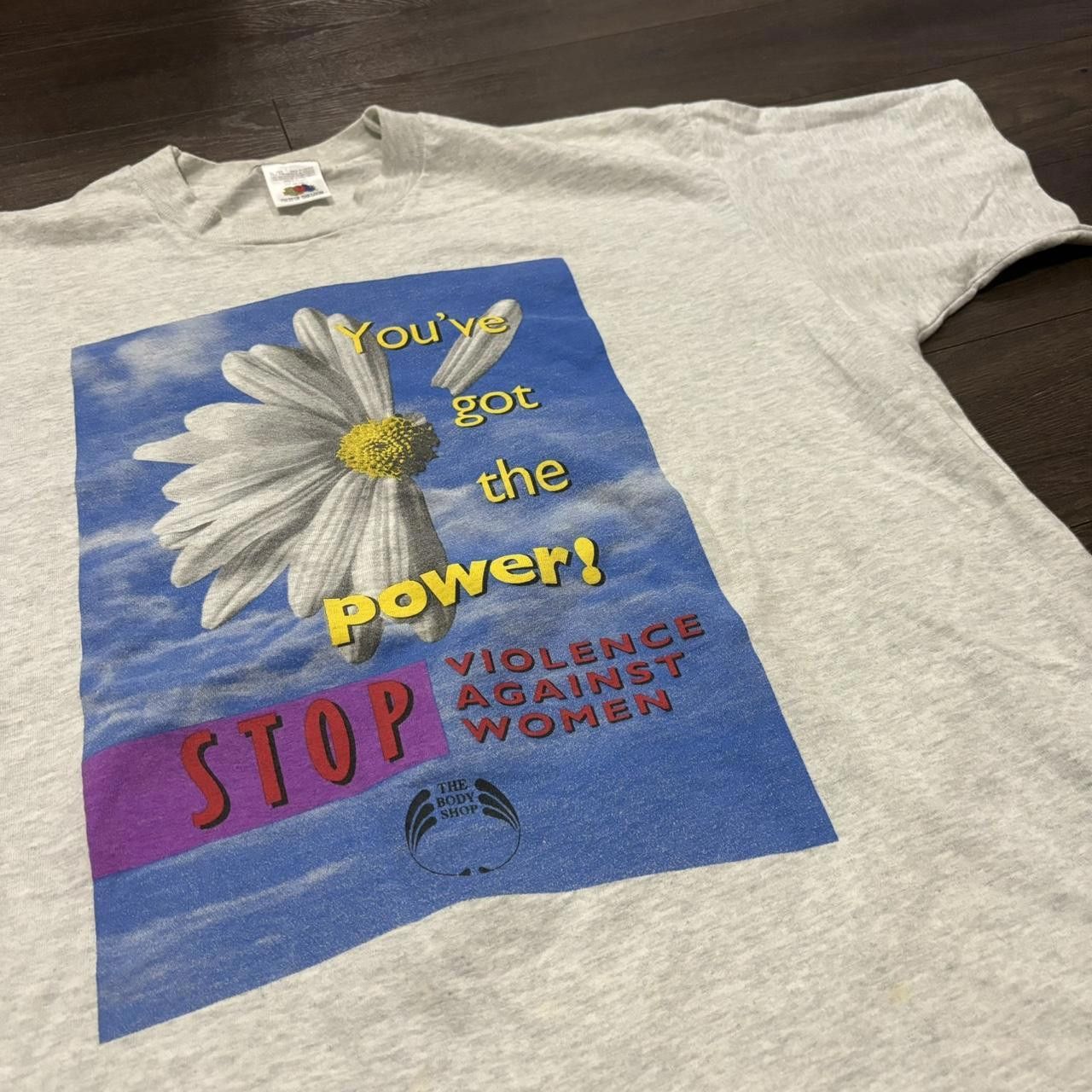 Designer vintage the body shop stop violence against women t shirt XL Size US XL / EU 56 / 4 - 1 Thumbnail