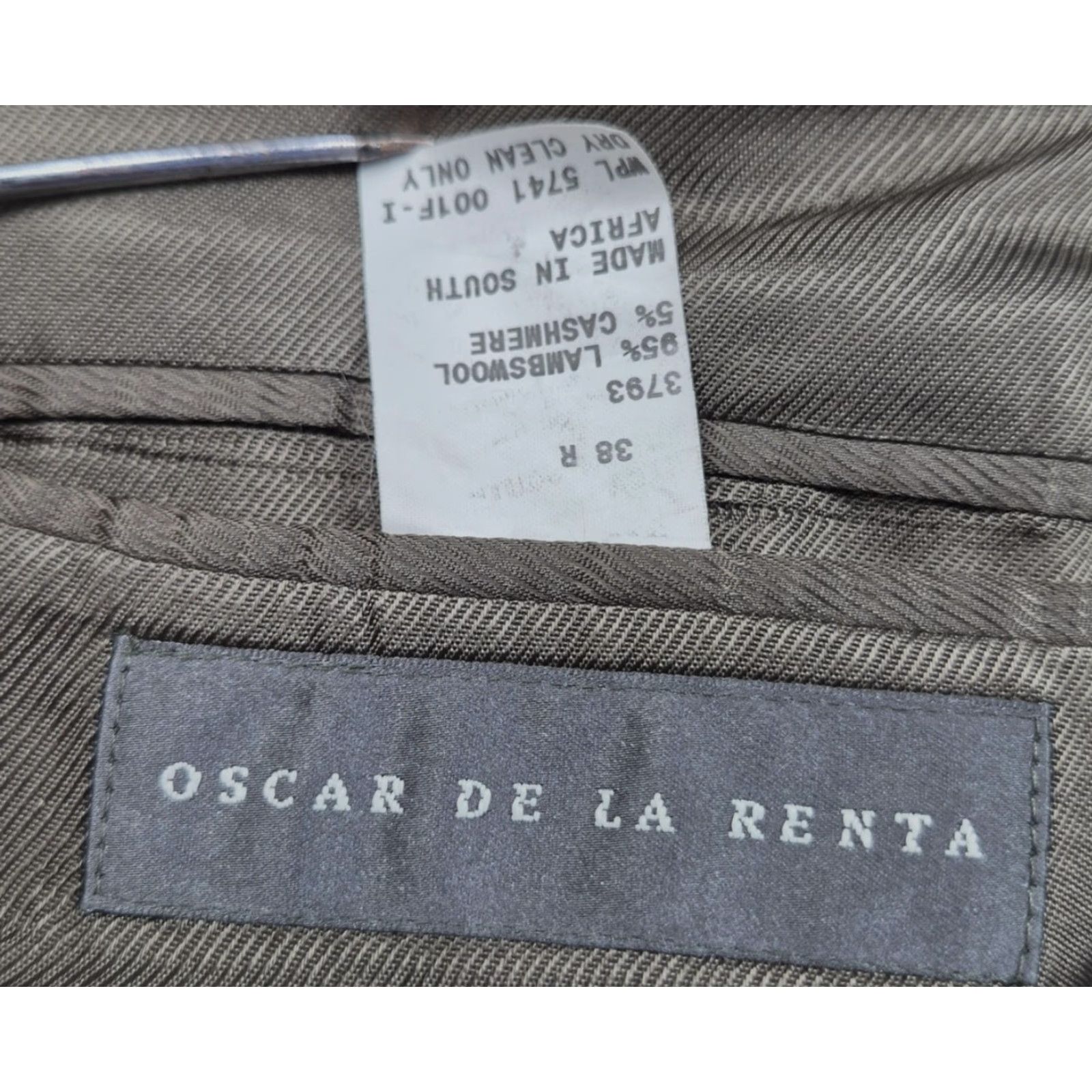 Oscar De La Renta Oscar de la Renta Blazer Mens 38R Wool Cashmere Check Tweed Sport Coat Size 38R - 7 Thumbnail