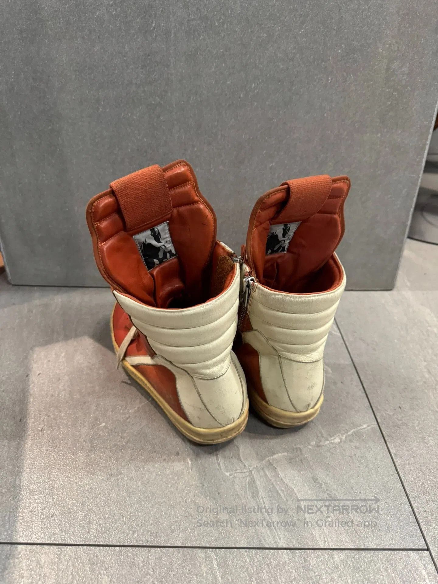 Rick Owens Rick Owens Geobasket Sneakers in Orange. Size US 11 / EU 44 - 2 Thumbnail