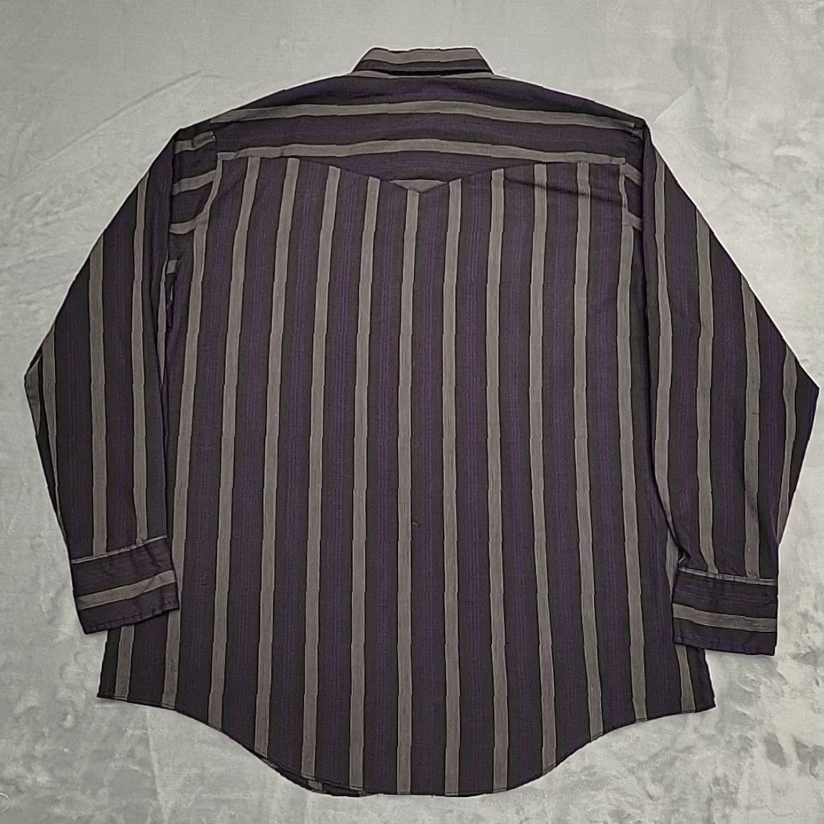 Vintage VINTAGE Saddlebrook Shirt Men XL Purple Striped Pearl Snap Western Cowboy Casual Shirt Size US XL / EU 56 / 4 - 5 Thumbnail