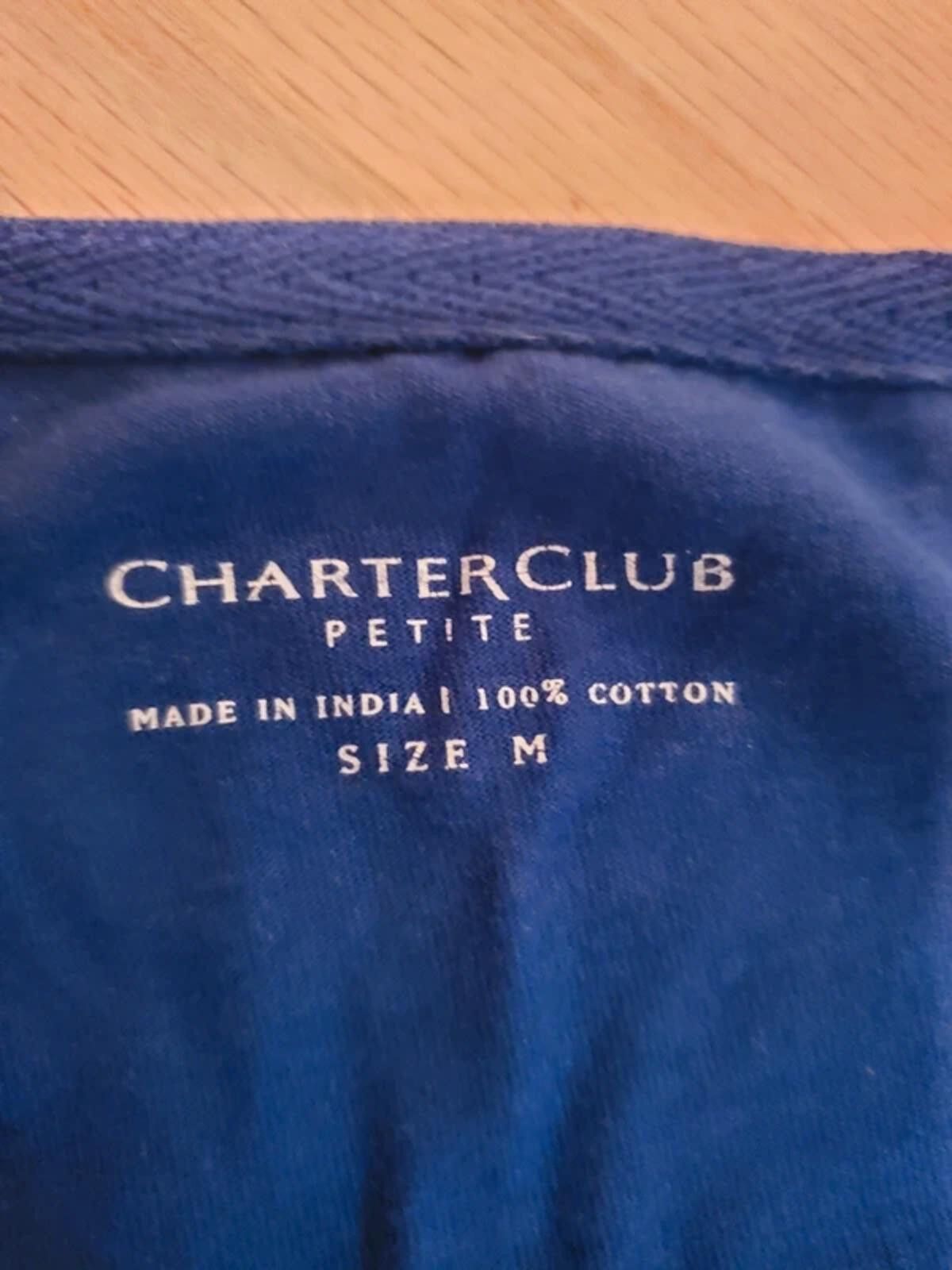 Charter Club Blue Charter Club blouse with ruffles Size M / US 6-8 / IT 42-44 - 6 Thumbnail