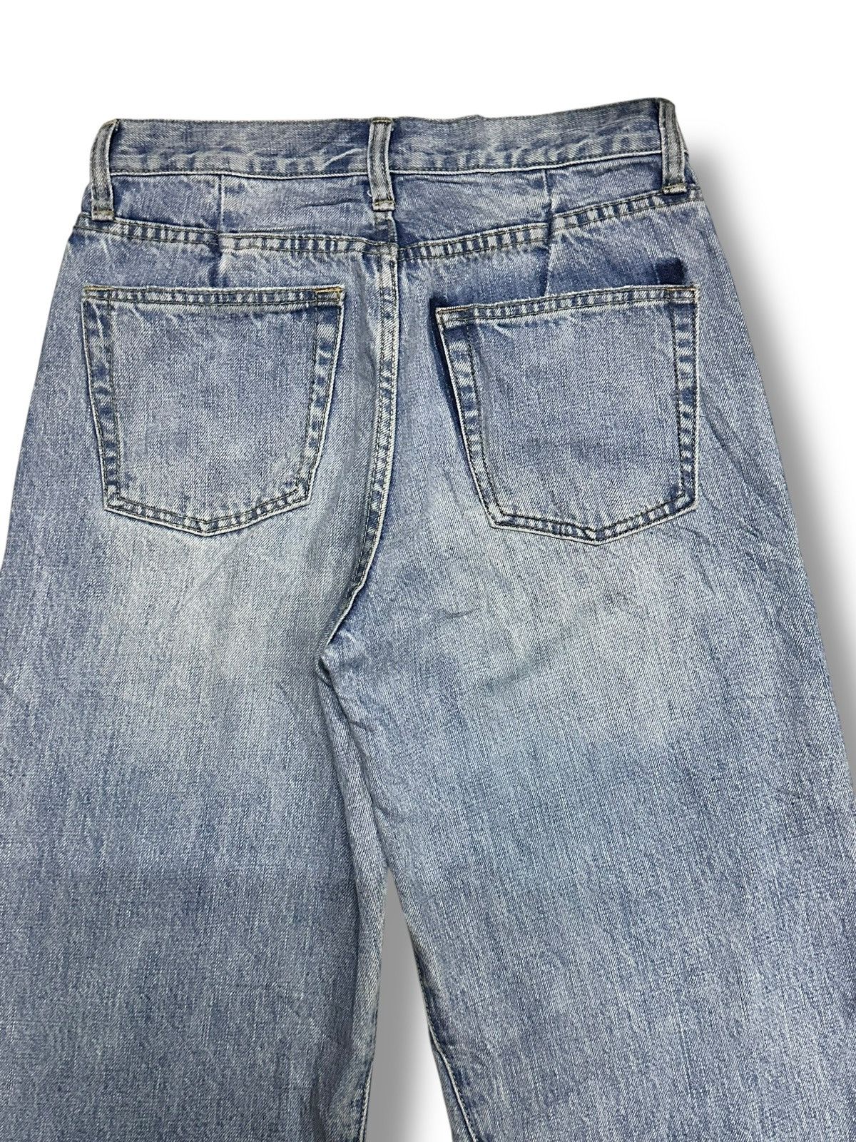 Japanese Brand Vintage Japan Distressed Jean With Wideleg Baggy Style Faded Size US 30 / EU 46 - 6 Thumbnail