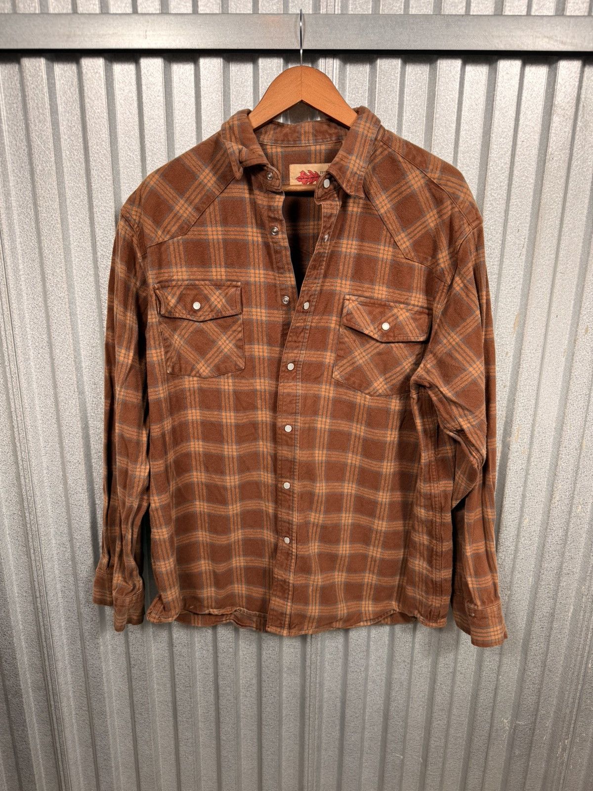 Other 90s Vintage Field In Frost Pearl Snap Brown Western Shirt Size US XL / EU 56 / 4 - 6 Thumbnail