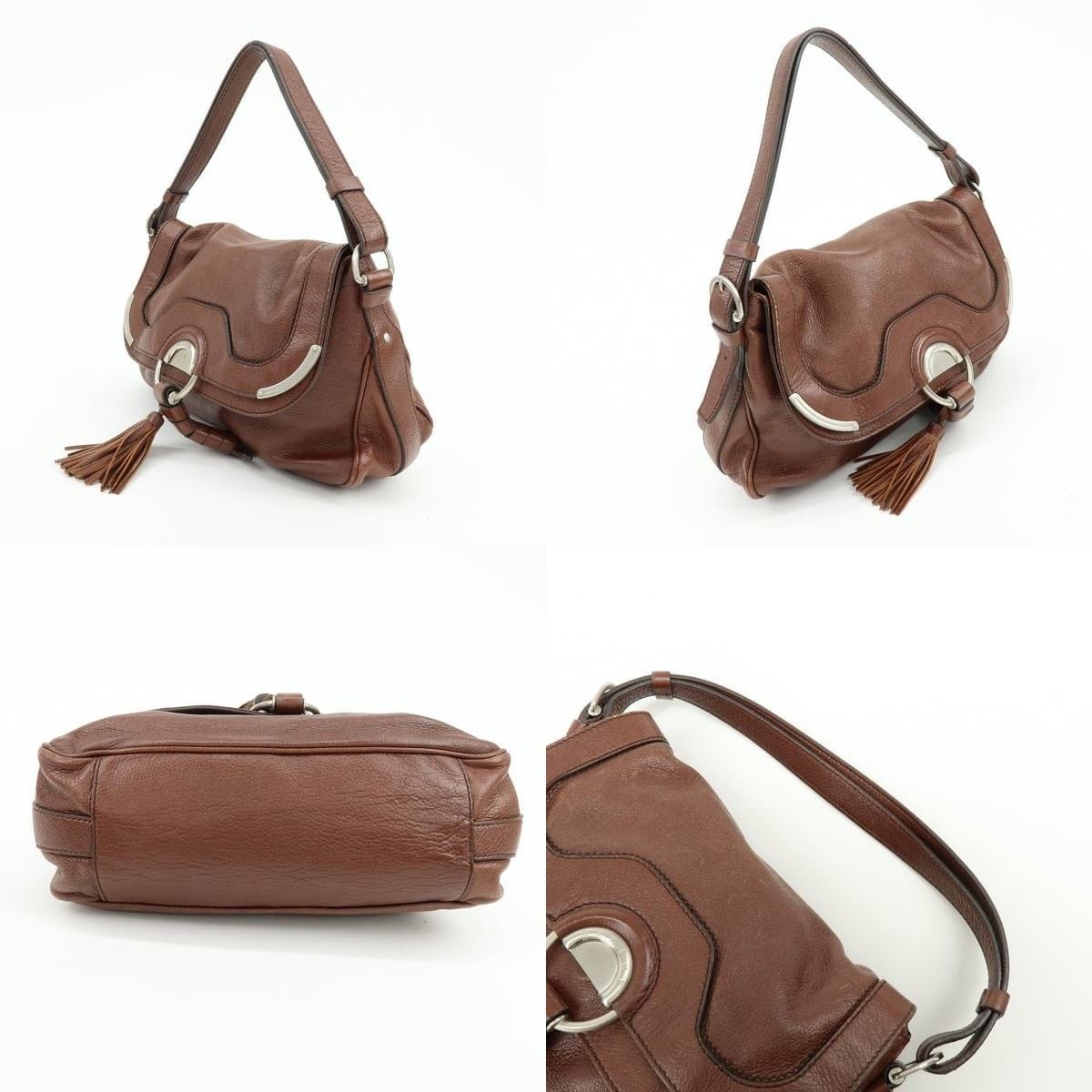 Celine Celine Tassel Leather Shoulder Bag Brown Size ONE SIZE - 3 Thumbnail